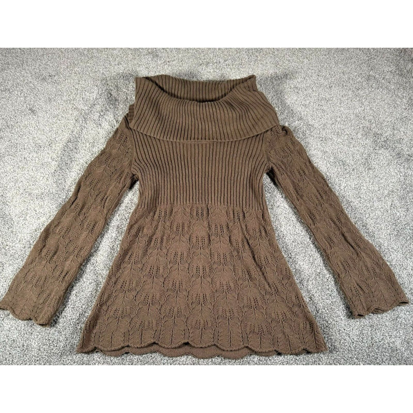 Vintage Valerie Stevens Sweater Women Small Turtleneck Cottagecore Cable Knit 90s Y2K Boho Womens Size S / US 4 / IT 40 - 2 Thumbnail