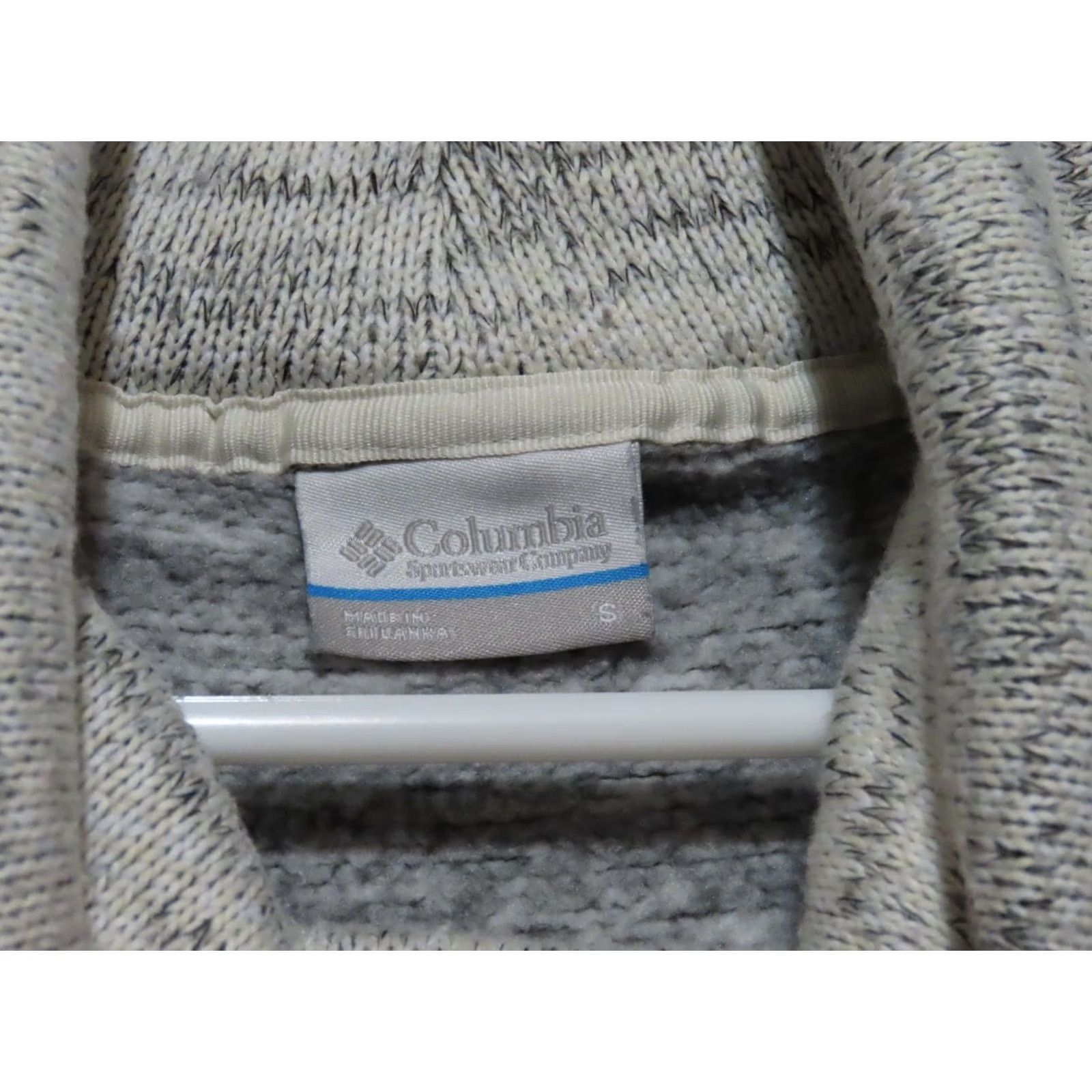 Vintage Columbia Pullover Women's S White Gray Turtleneck Tight Knit Sweater Shirt Size S / US 4 / IT 40 - 4 Thumbnail