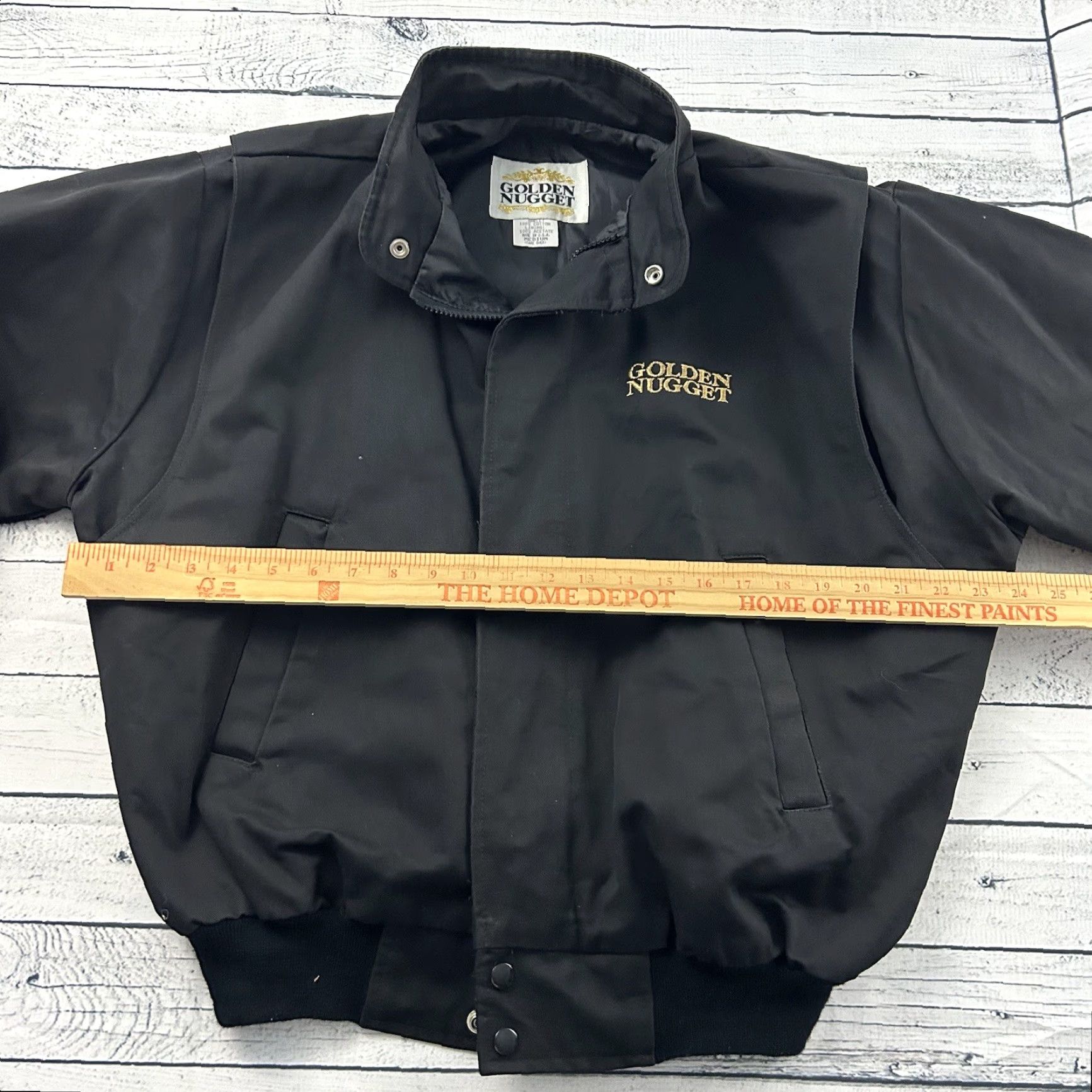 Vintage VINTAGE Golden Nugget Jacket Men's M Black Full Zip Cotton Size US M / EU 48-50 / 2 - 5 Thumbnail
