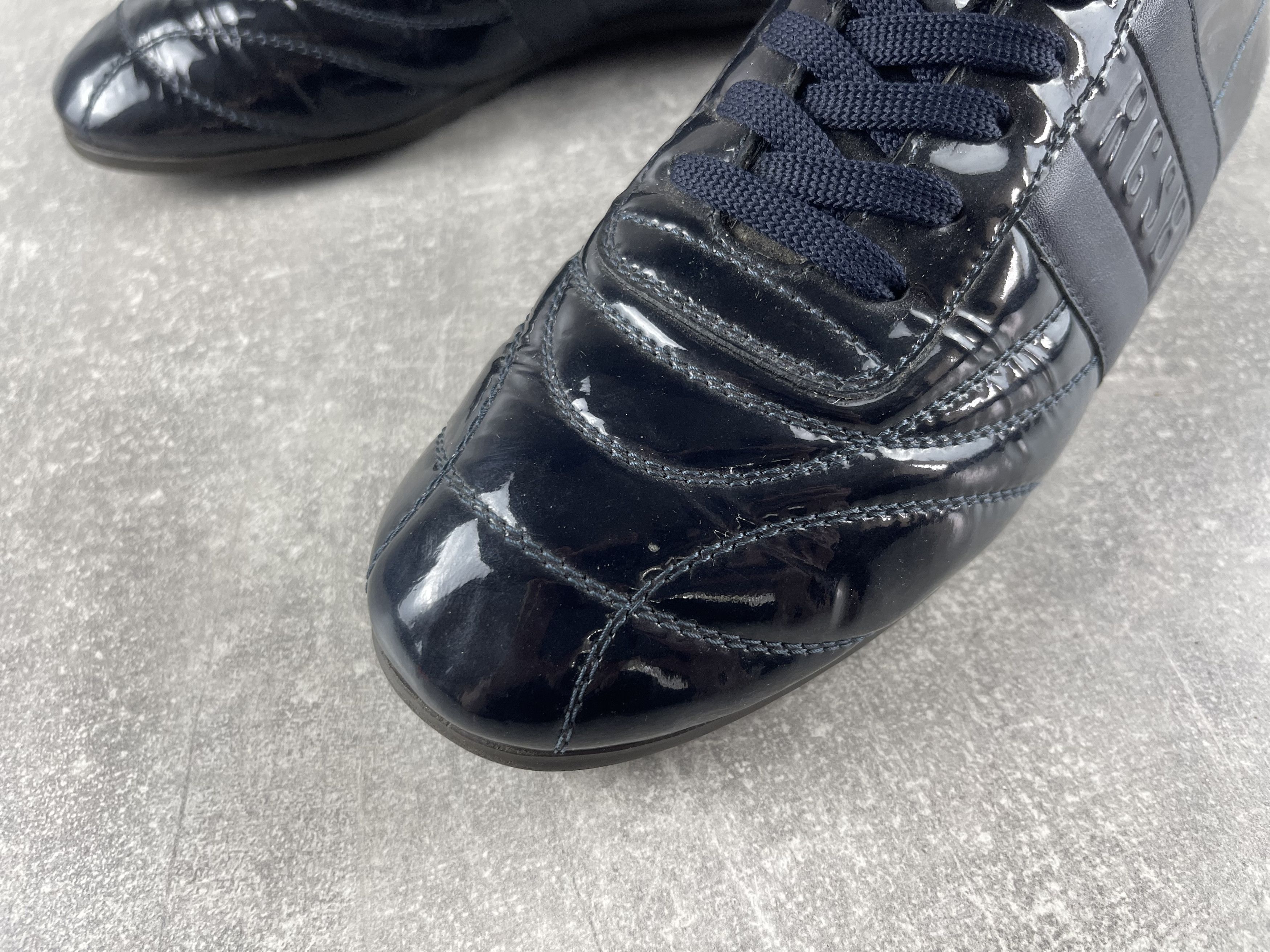 Dirk Bikkembergs Bikkembergs patent leather navy blue trainers sneakers Size US 9 / IT 39 - 15 Thumbnail