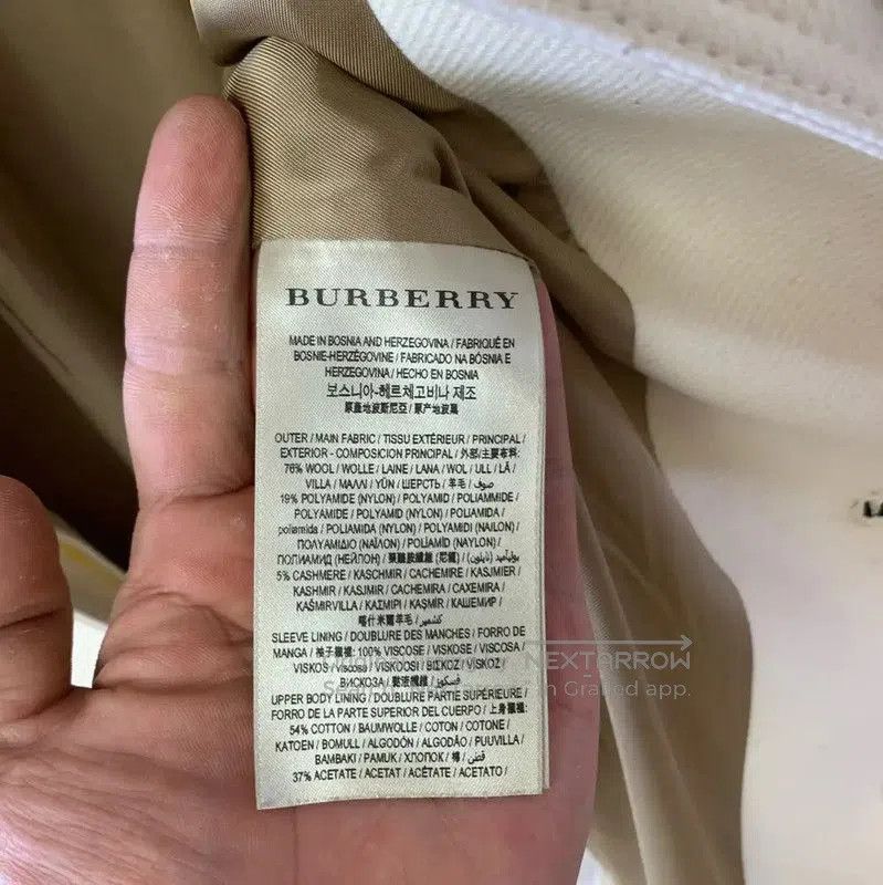Burberry Burberry Women's Cream Wool Coat. Size XXS / US 00 / IT 34 - 5 Thumbnail