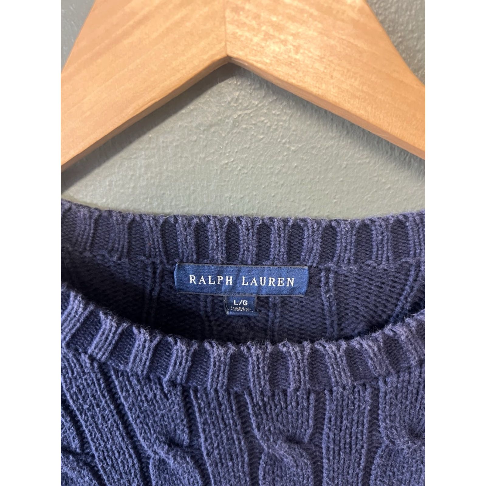Ralph Lauren Y2K Ralph Lauren Mens Blue Knit Pullover Sweatshirt Size Large Size US L / EU 52-54 / 3 - 3 Thumbnail