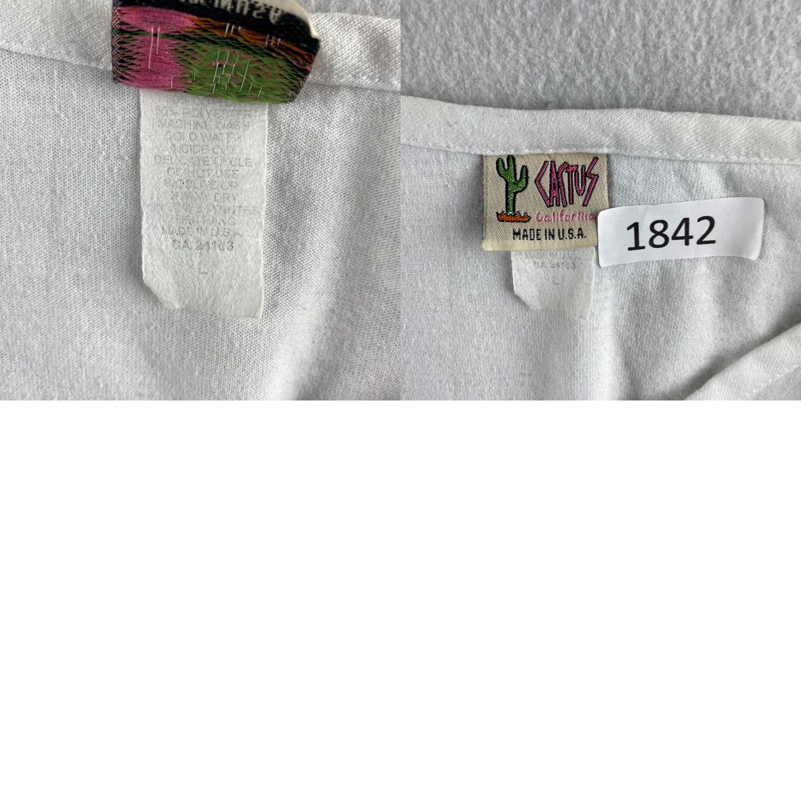 Vintage VINTAGE Cactus Shirt Womens Large White Shirt USA Made Flag Size L / US 10 / IT 46 - 9 Thumbnail