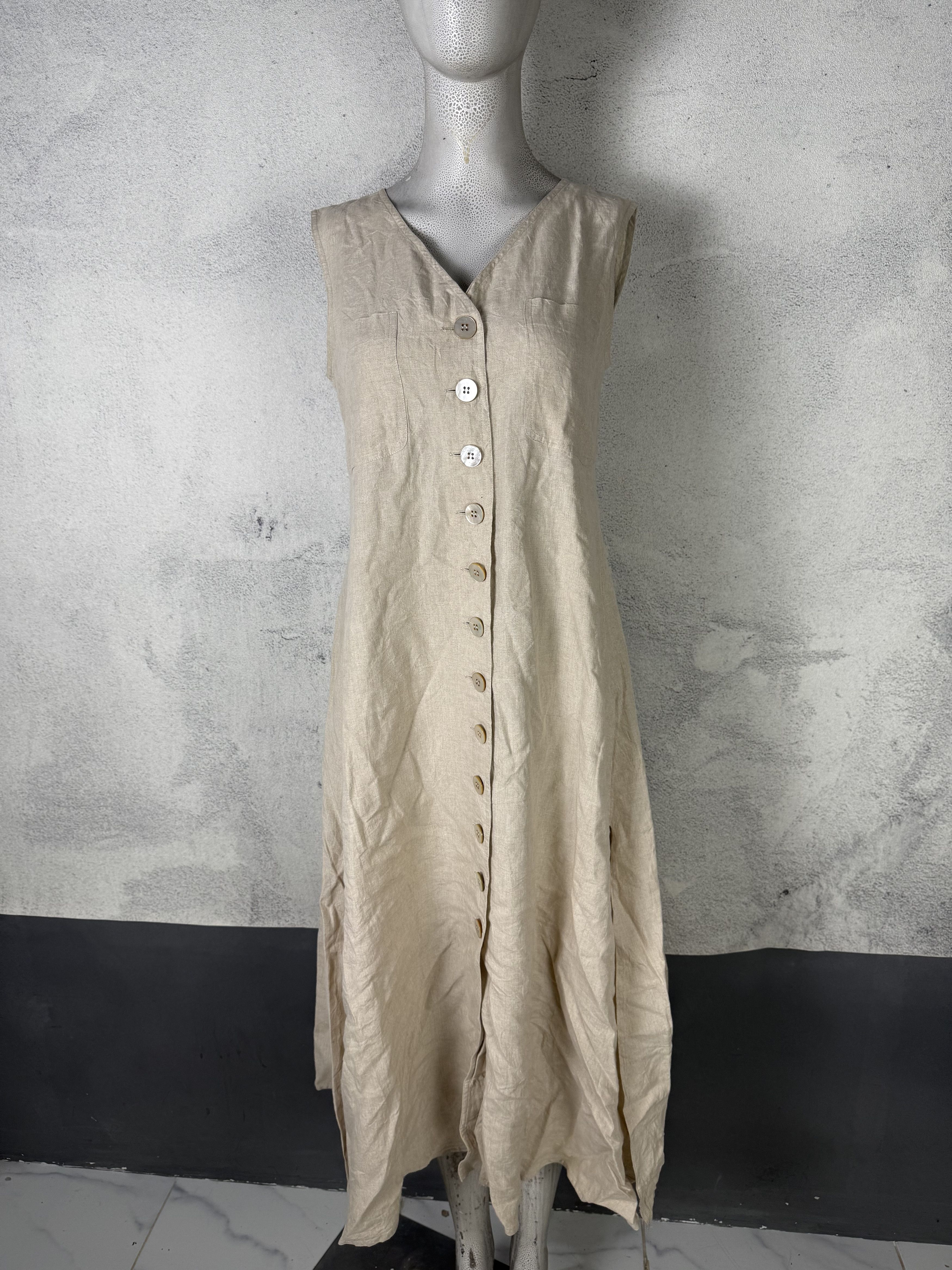 Max Mara Max Mara Linen Dress Size S / US 4 / IT 40 - 6 Thumbnail