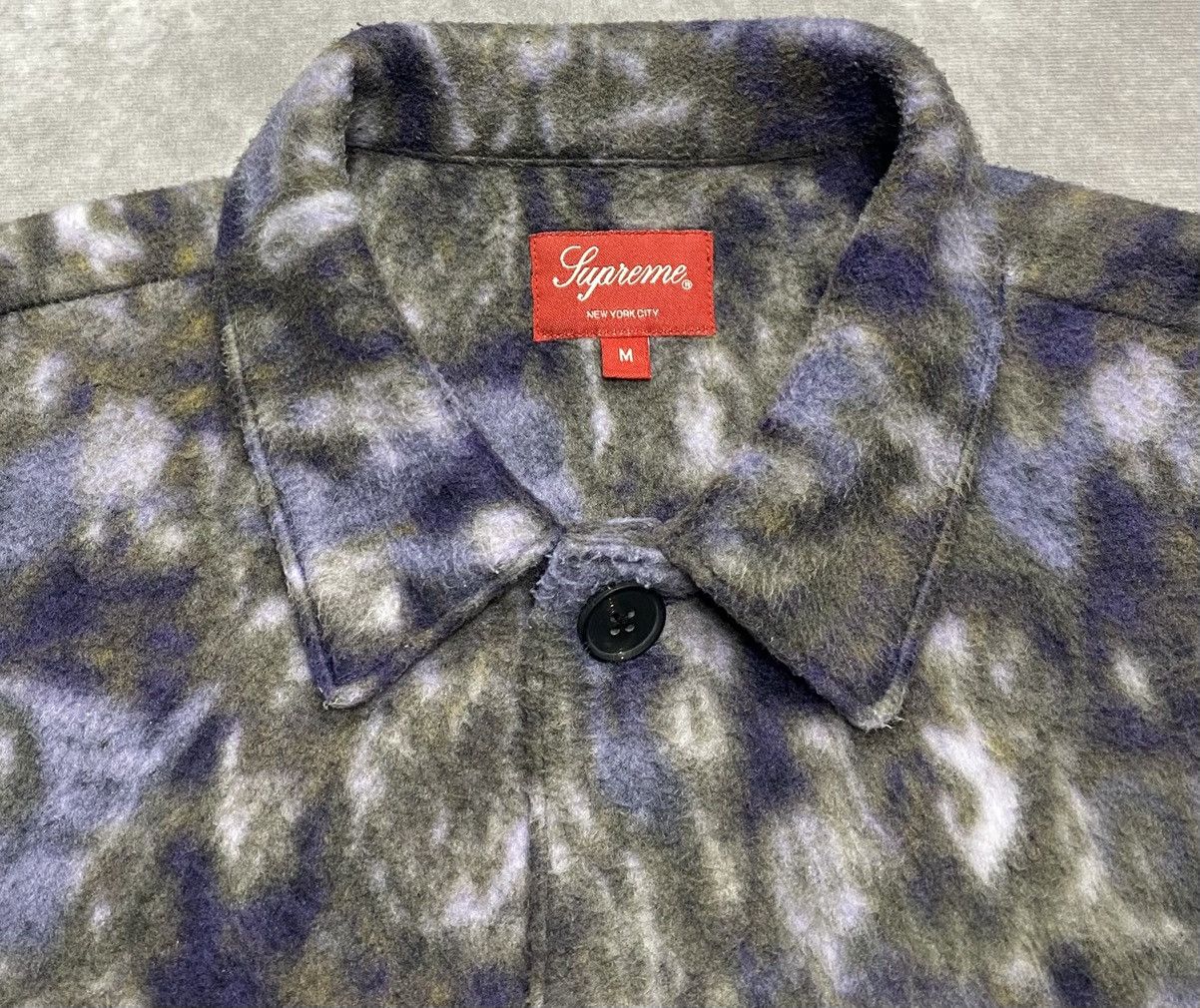 Supreme Supreme Paisley Fleece Shirt Purple (FW21) Size US M / EU 48-50 / 2 - 4 Thumbnail