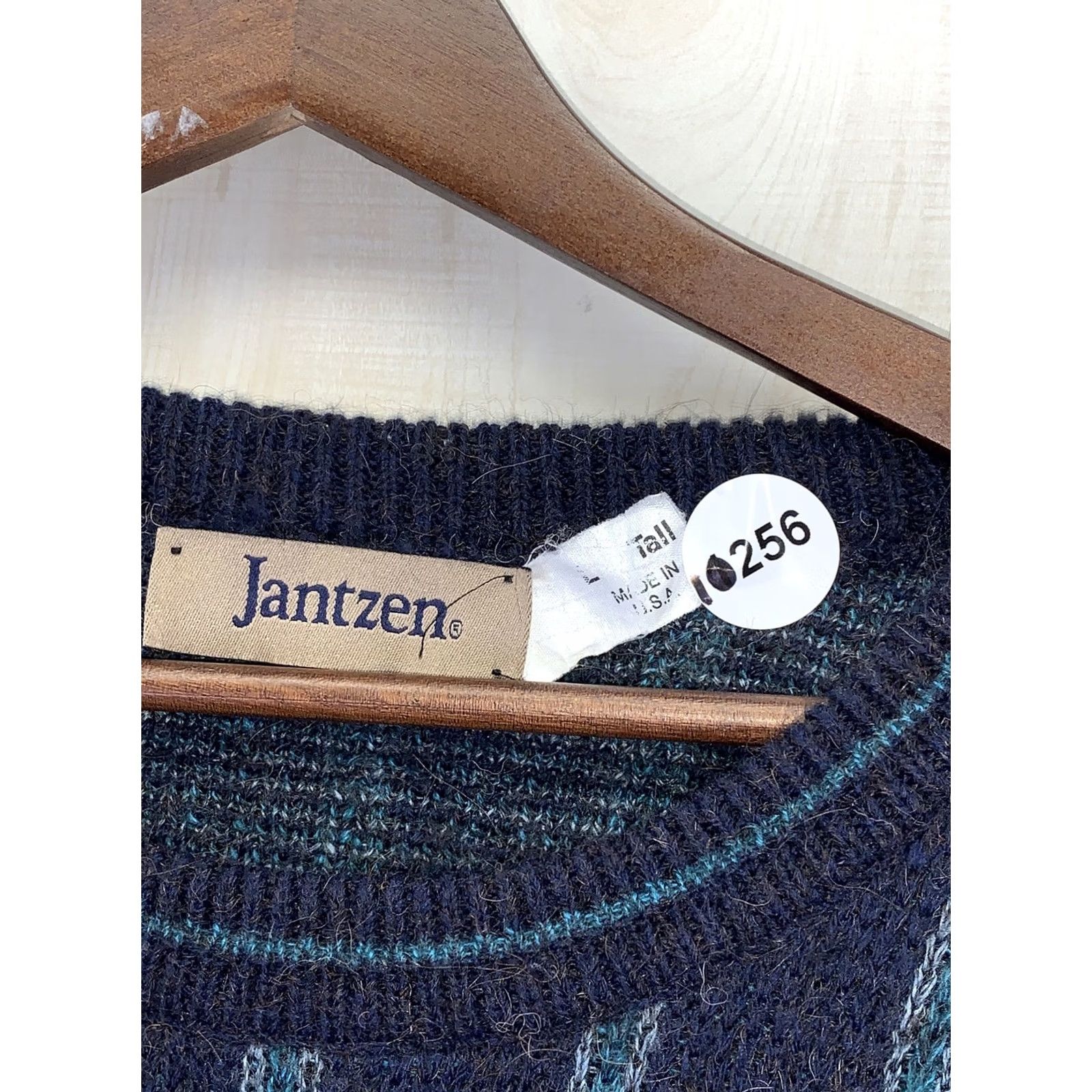Jantzen VINTAGE Jantzen Geometric Knit Grandpa Cosby Sweater Mens Large Tall USA Size US L / EU 52-54 / 3 - 2 Thumbnail