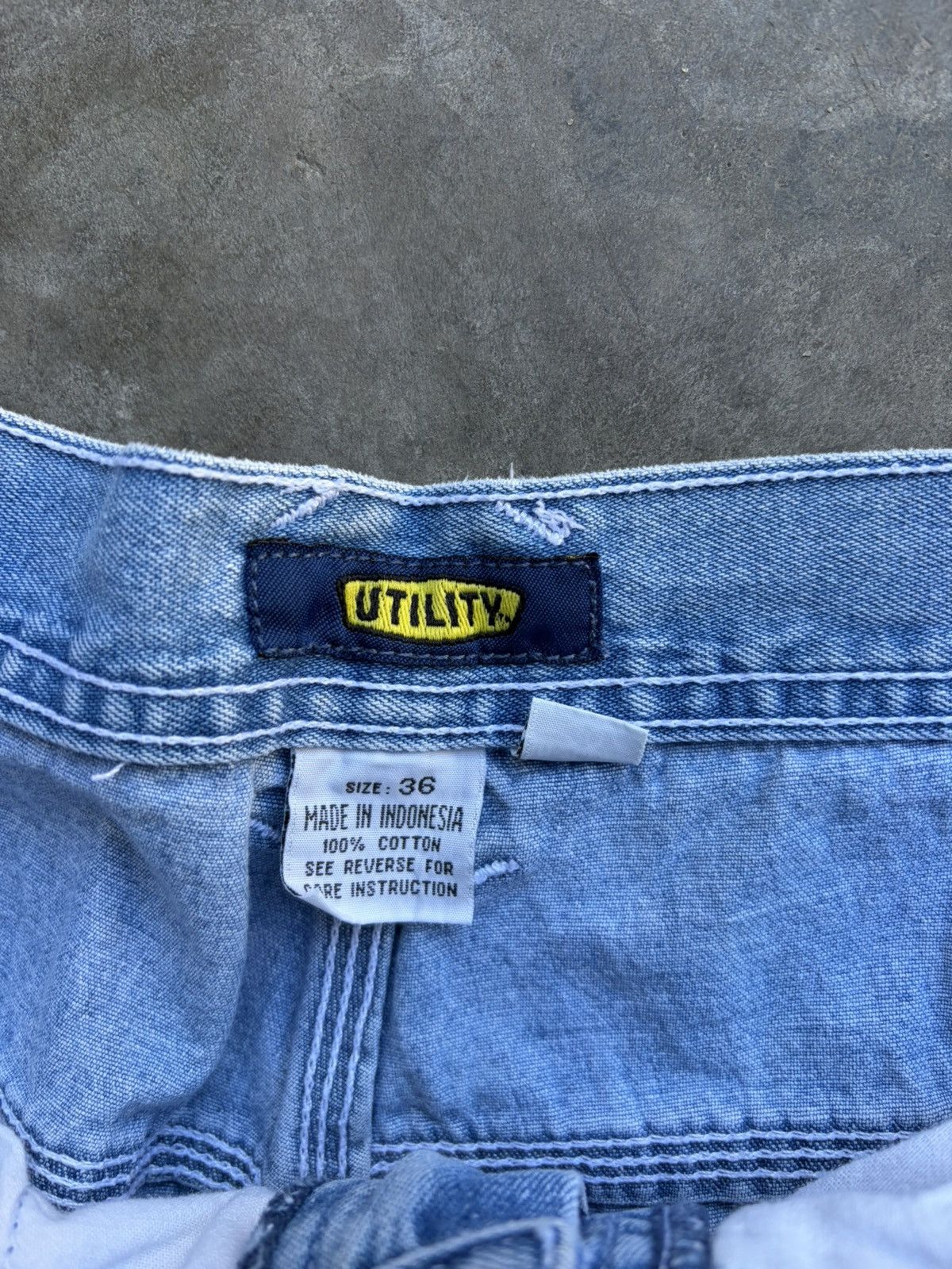 Other Utility Light Wash Vintage Baggy Skater Workwear Denim 1990s Size US 36 / EU 52 - 4 Thumbnail