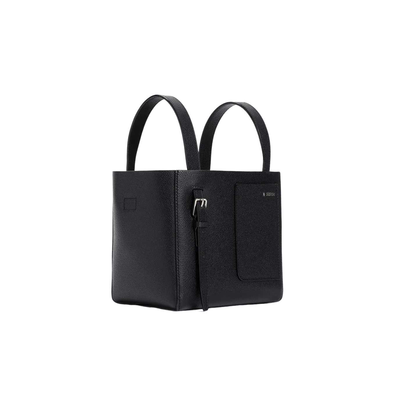 Valextra VALEXTRA Bucket Mini Black Leather Top Handle Bag New Size ONE SIZE - 3 Thumbnail