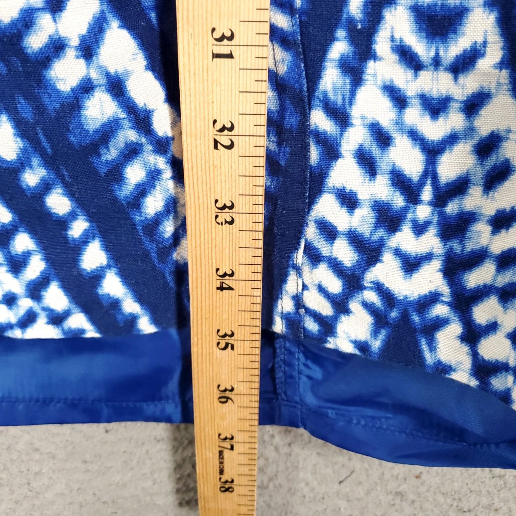Calvin Klein Calvin Klein Linen Dress Womens Size 16 Blue White Zig Zag Tie Dye Lined Dress Size XXL / US 16-18 / IT 52-54 - 3 Thumbnail