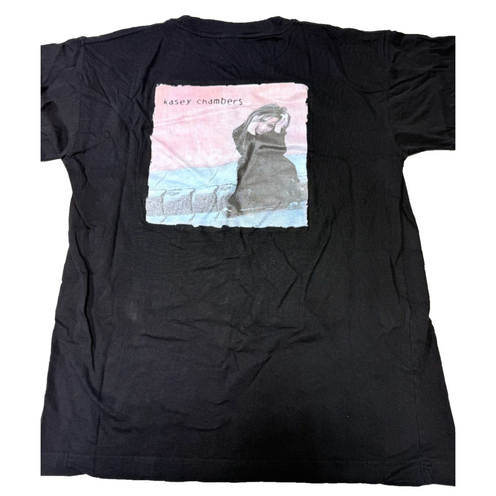 Vintage VINTAGE KASEY CHAMBERS THE CAPTAIN T-SHIRT Size L Black Graphic Print 90s Rock Band Mens Size US L / EU 52-54 / 3 - 6 Thumbnail