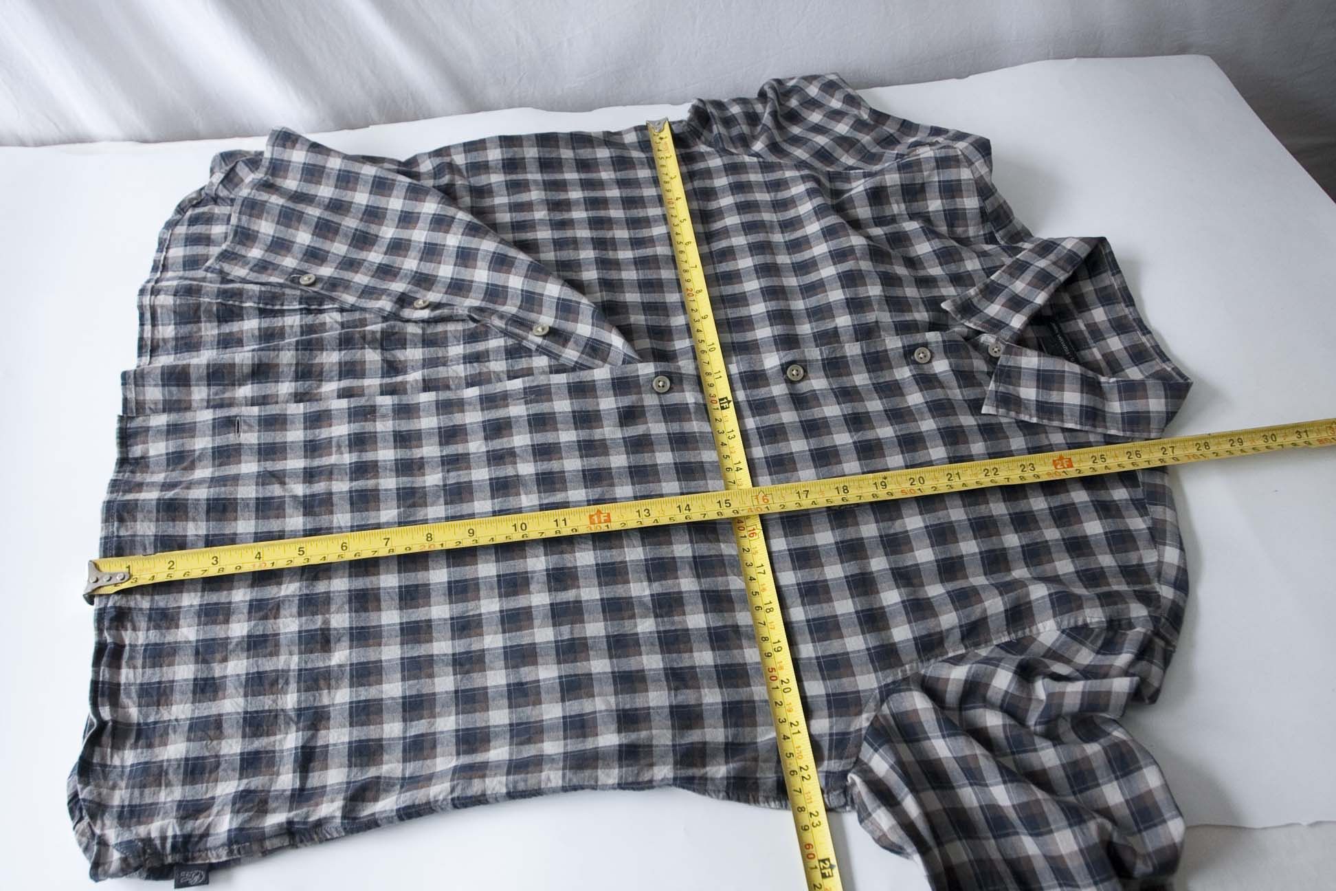 John Varvatos John Varvatos Shirt Flannel Size L Plaid Gray/ Brown Size US L / EU 52-54 / 3 - 5 Thumbnail