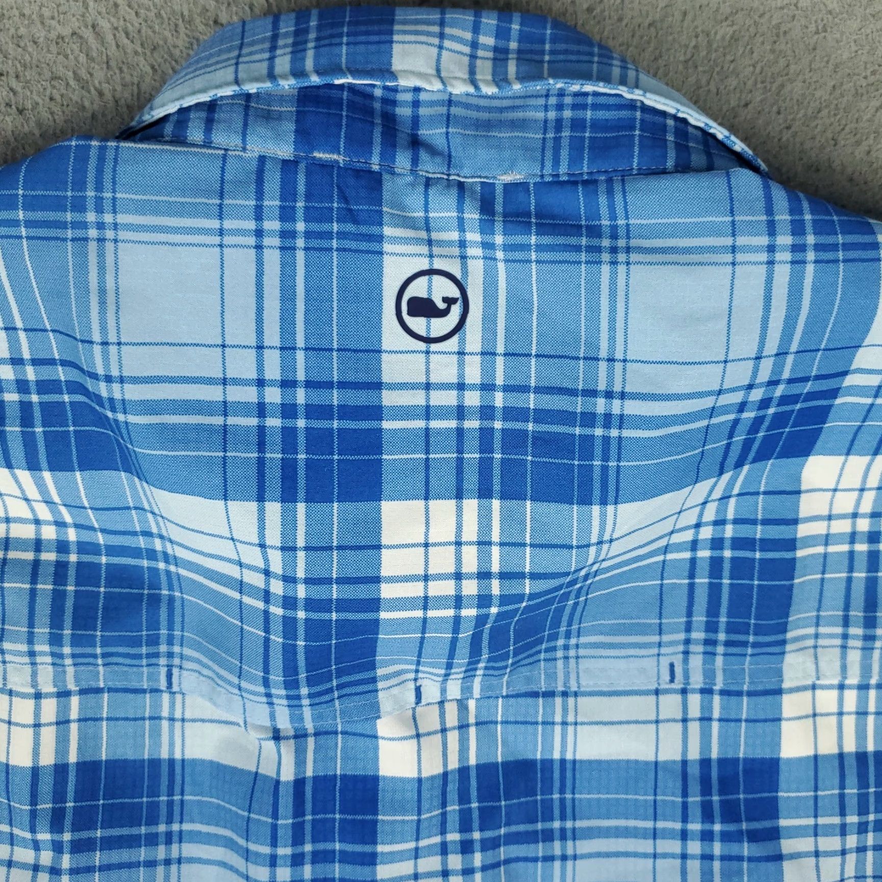 Vineyard Vines Vineyard Vines Shirt Mens M Blue Plaid Harbor Polyester Button Up Size US M / EU 48-50 / 2 - 3 Thumbnail