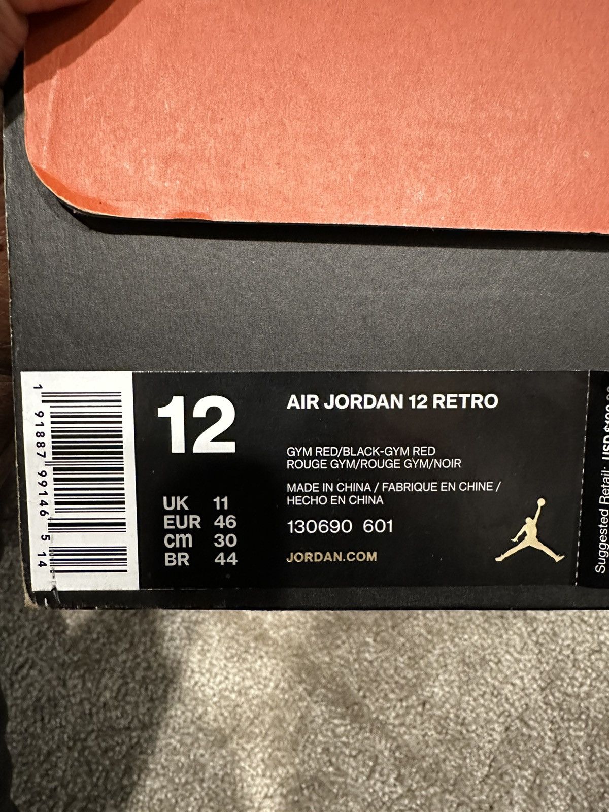 Jordan Brand Jordan 12 Gym Red Size US 12 / EU 45 - 6 Thumbnail