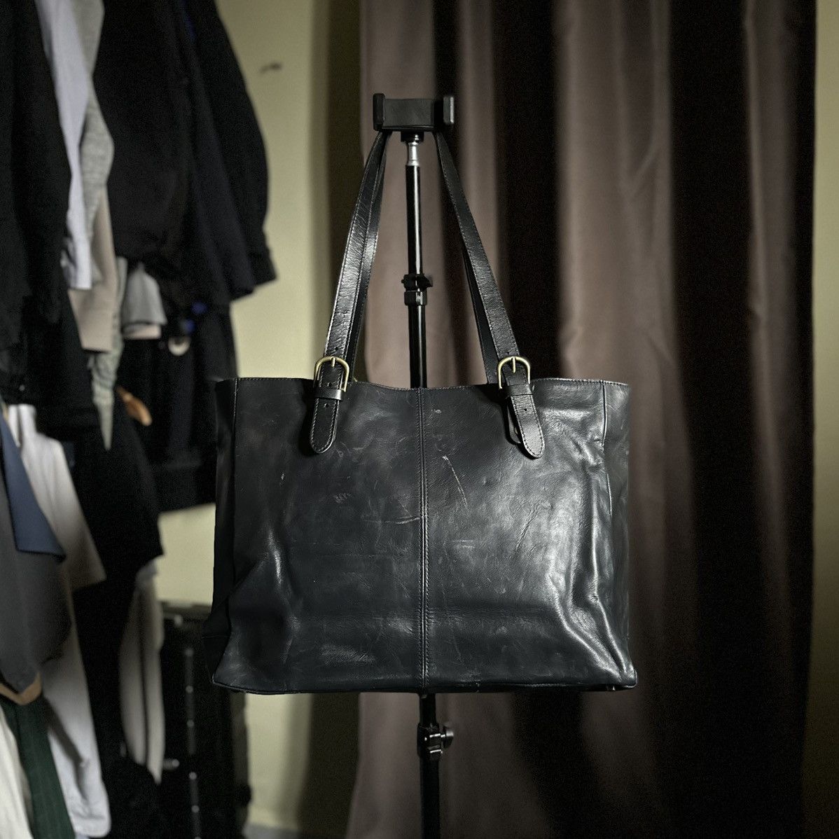 Genuine Leather JAPAN GENUINE LEATHER HANDCRAFT SHOPPING/TOTE BAG Size ONE SIZE - 2 Thumbnail