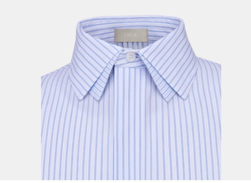Dior o1w1db10225 483C555 Couture Shirt in White & Blue Size US S / EU 44-46 / 1 - 3 Thumbnail