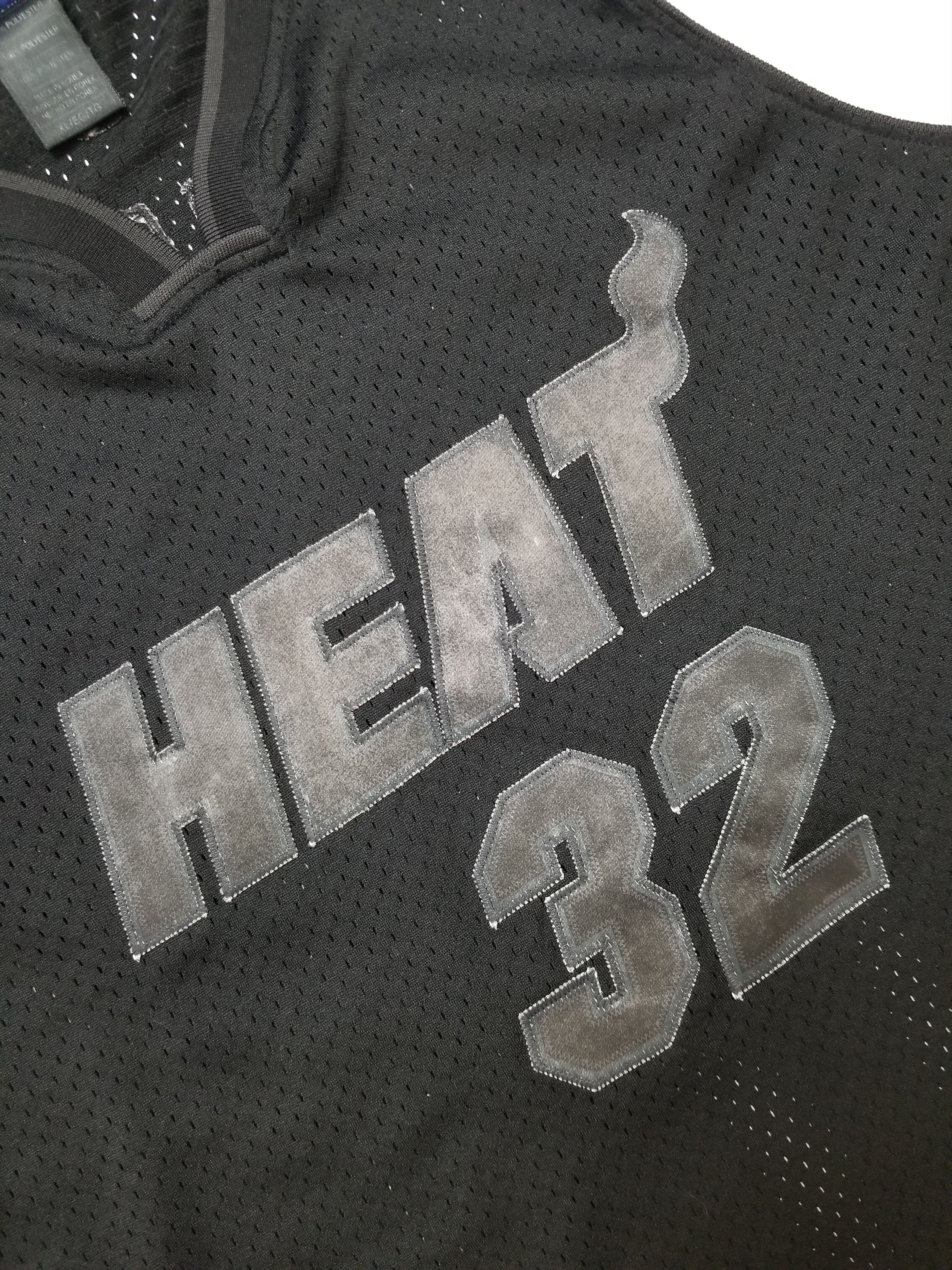 Reebok Reebok Miami Heat Shaquille O'Neal All Black NBA Sewn Jersey Size US XL / EU 56 / 4 - 14 Thumbnail