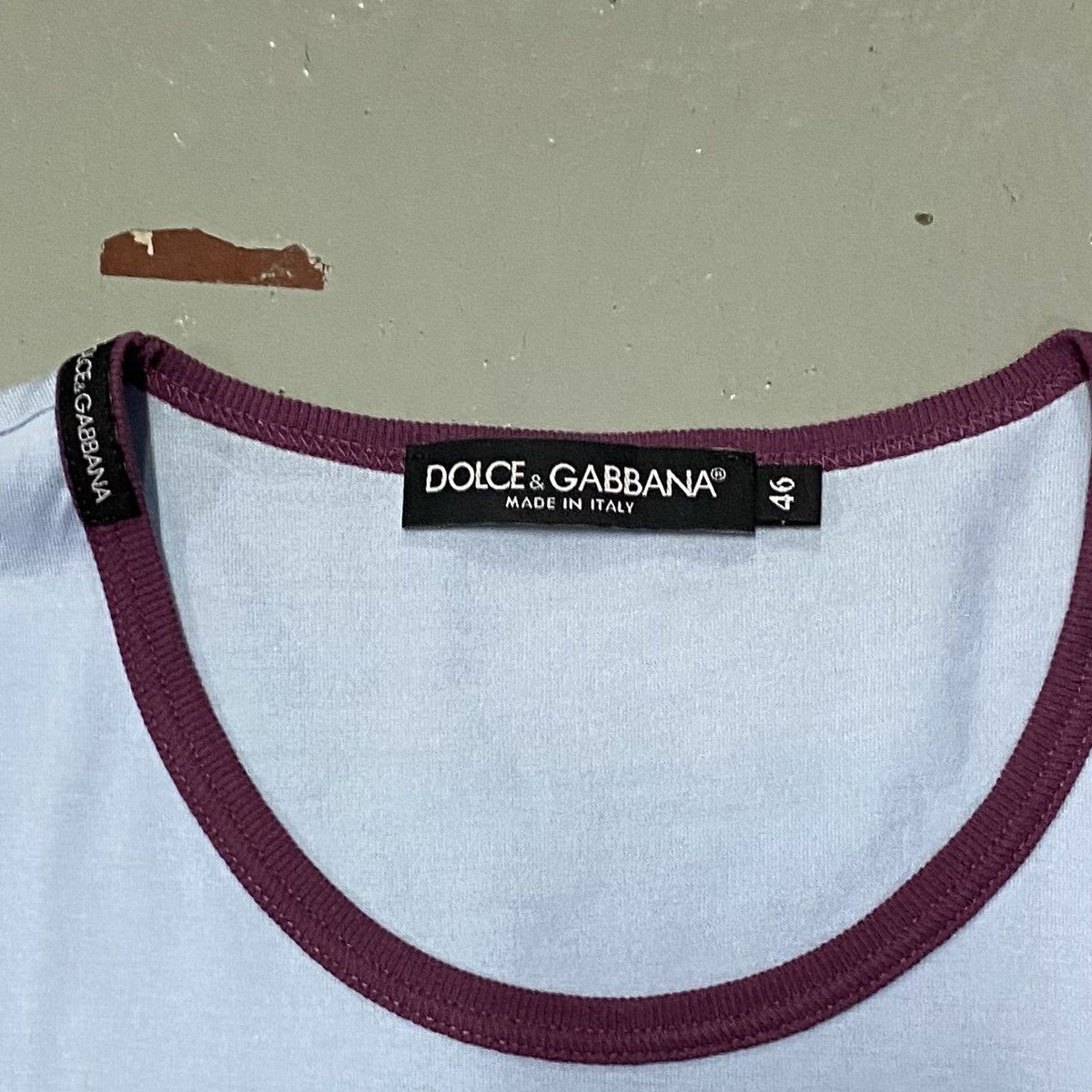 Band Tees × Dolce & Gabbana × The Rolling Stones Vintage Dolce Gabbana Rolling Stone Ringer Tee Very Rare Size US L / EU 52-54 / 3 - 4 Thumbnail
