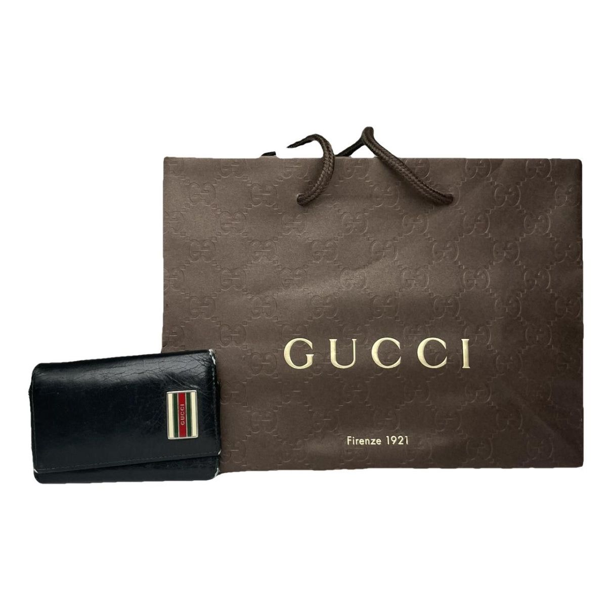 Gucci Interlocking Black Leather Purse Size ONE SIZE - 1 Thumbnail