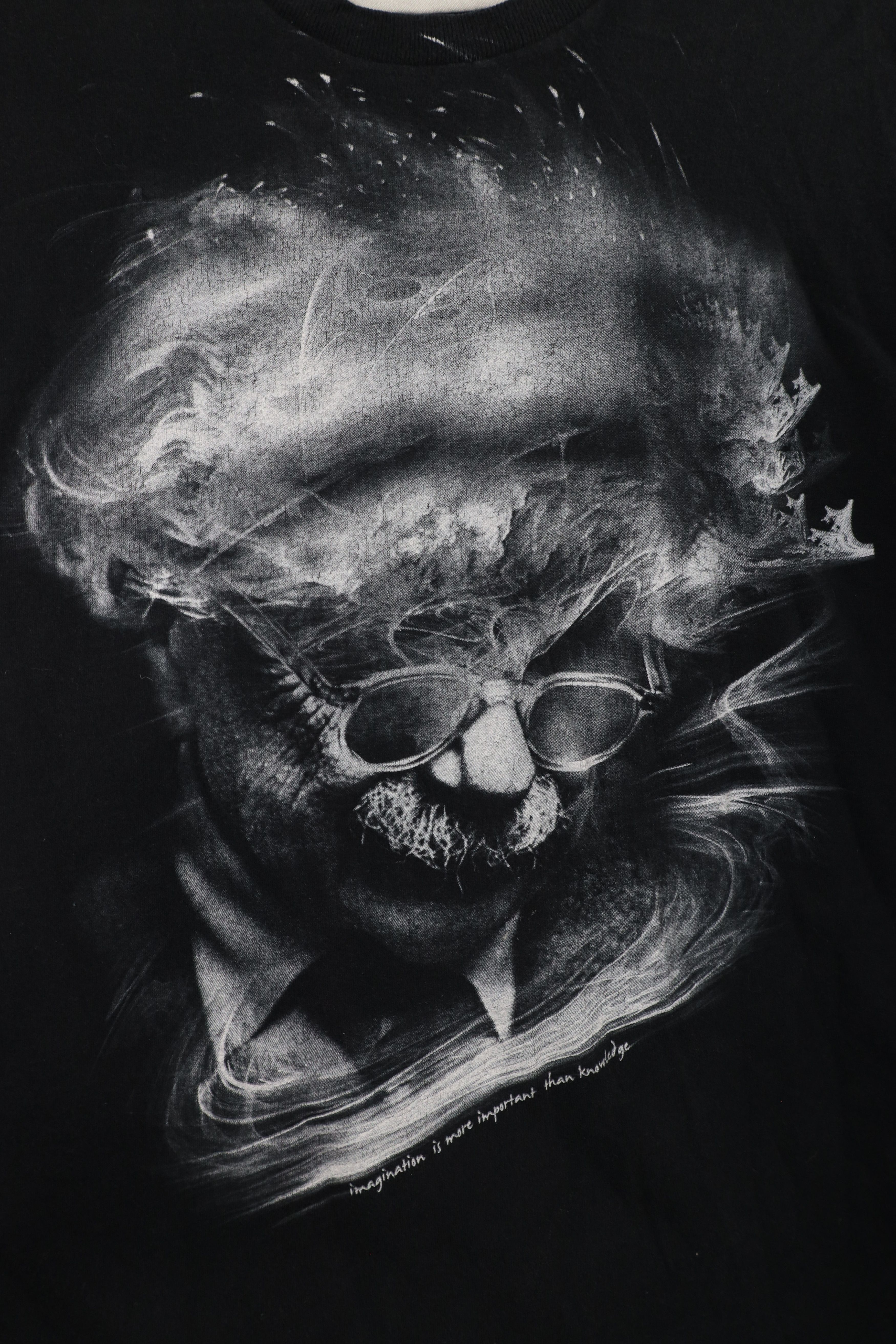 Vintage Vintage 90s Einstein Space Imagination T-Shirt Black USA Size US XL / EU 56 / 4 - 4 Thumbnail