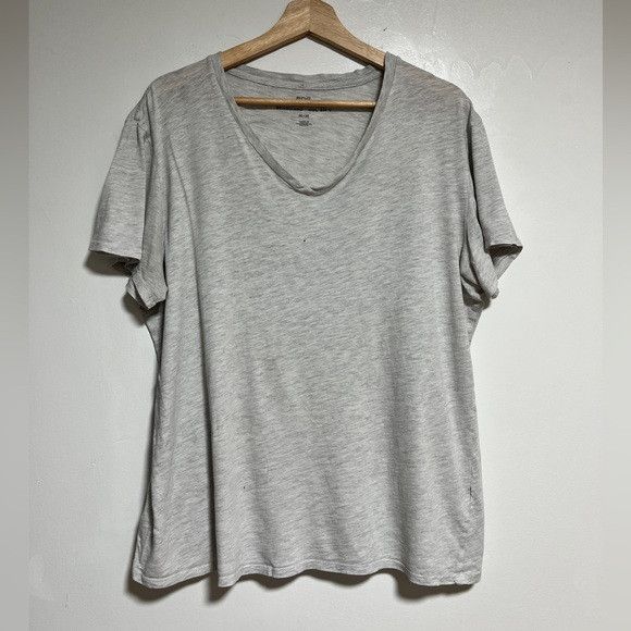 Bdg BDG Heather Gray V-Neck Standard Fit T-Shirt - Size M Size US M / EU 48-50 / 2 - 1 Thumbnail