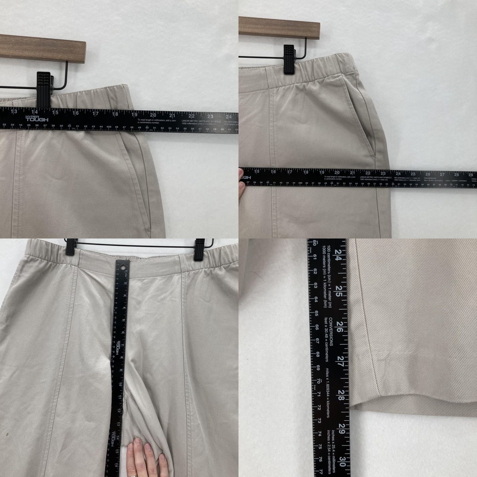 J. Jill Pure Jill Pants Womens XL Petite Beige Pumice Tencel Cotton Straight Leg Pull On Size 40" / US 18 - 8 Thumbnail