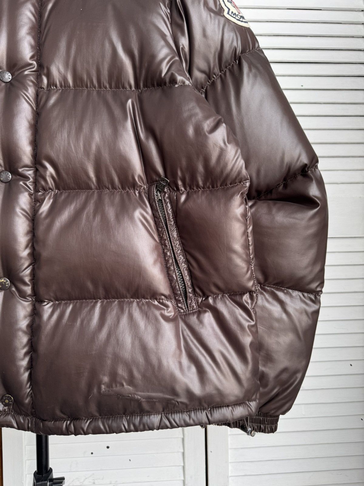 Moncler Moncler Maya Chocolate Brown Glossy Down Puffer Jacket Size US XL / EU 56 / 4 - 15 Thumbnail