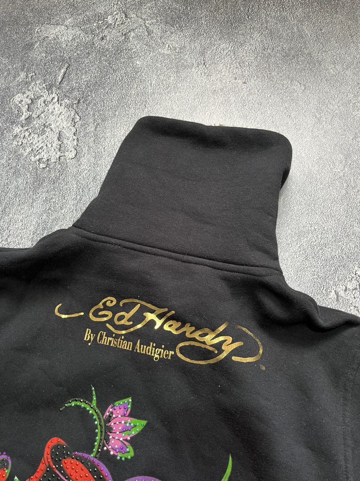 Ed Hardy Vintage Y2K Ed Hardy Zip Up Hoodie archiv , rare Size US XL / EU 56 / 4 - 8 Thumbnail