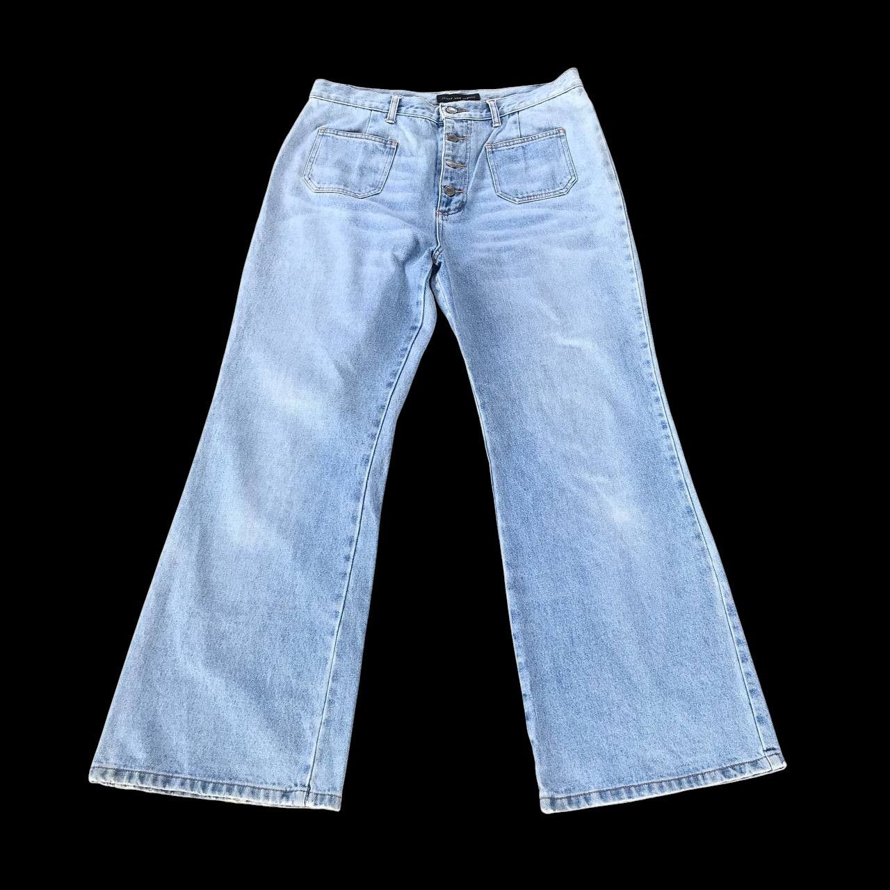 Japanese Brand × Tornado Mart × Vintage W34x30 FLARED JAPAN JOUER AUX ECHECS BUSH JEAN LIGHTWASH Size US 34 / EU 50 - 7 Thumbnail