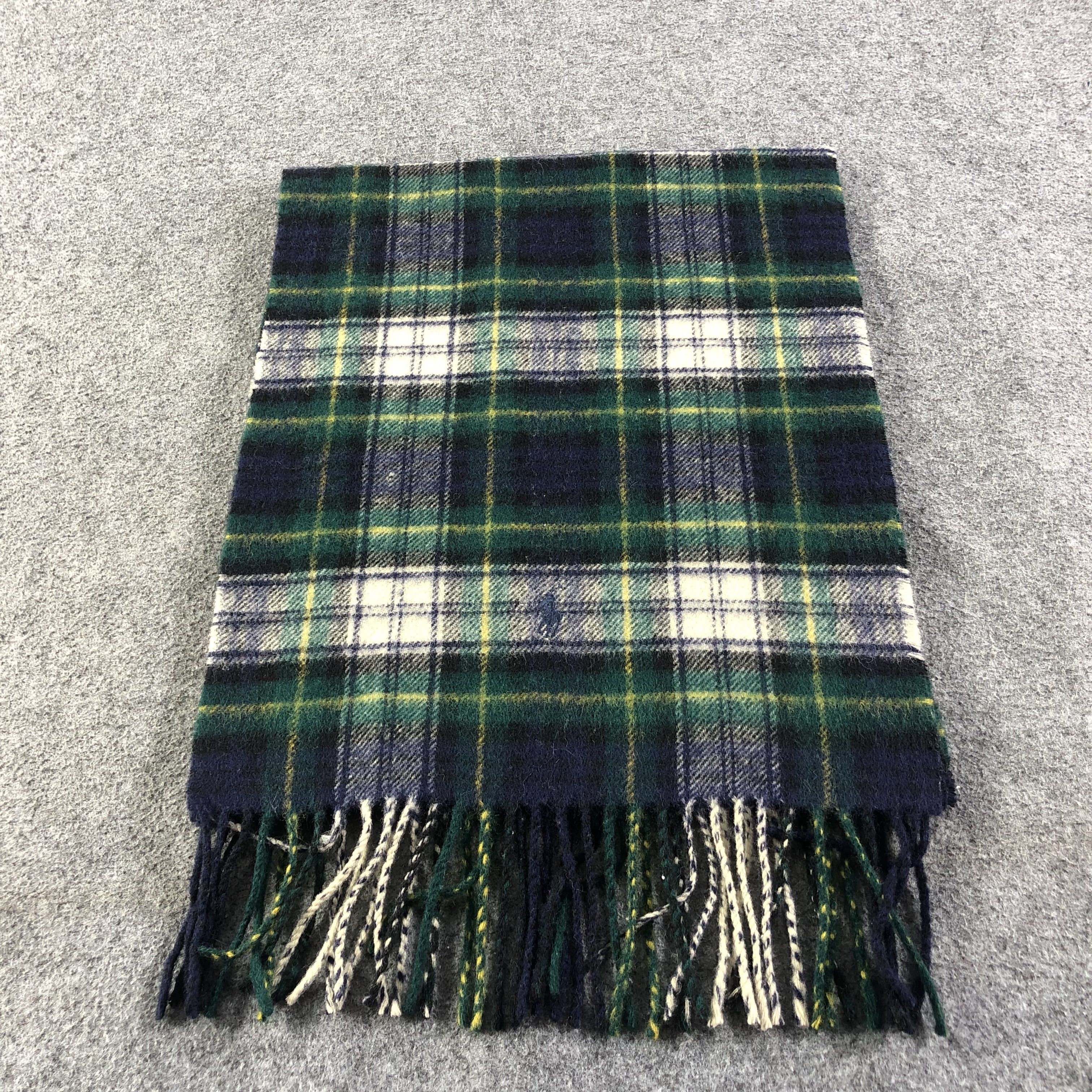 Polo Ralph Lauren Polo Ralph Lauren Tartan Wool Scarf Muffler V1125 Size ONE SIZE - 2 Thumbnail