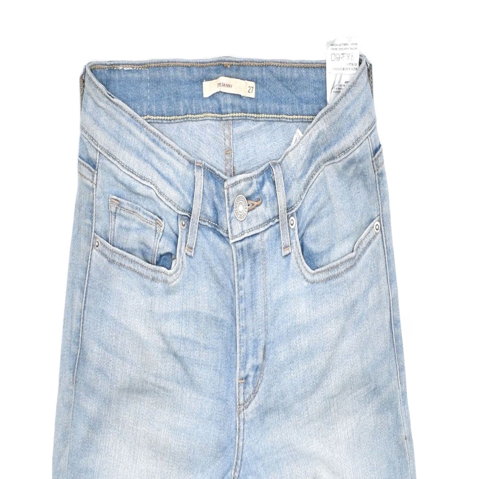 Levi's LEVI'S Womens 711 Skinny Jeans W26 L27 Blue Cotton Size 27" / US 4 / IT 40 - 4 Thumbnail