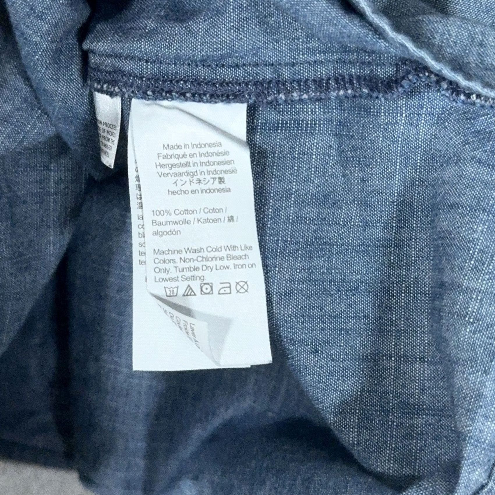 J.Crew J.CREW Chambray Top Womens XS Blue Puff Sleeve V-Neck Shirt Size XS / US 0-2 / IT 36-38 - 5 Thumbnail