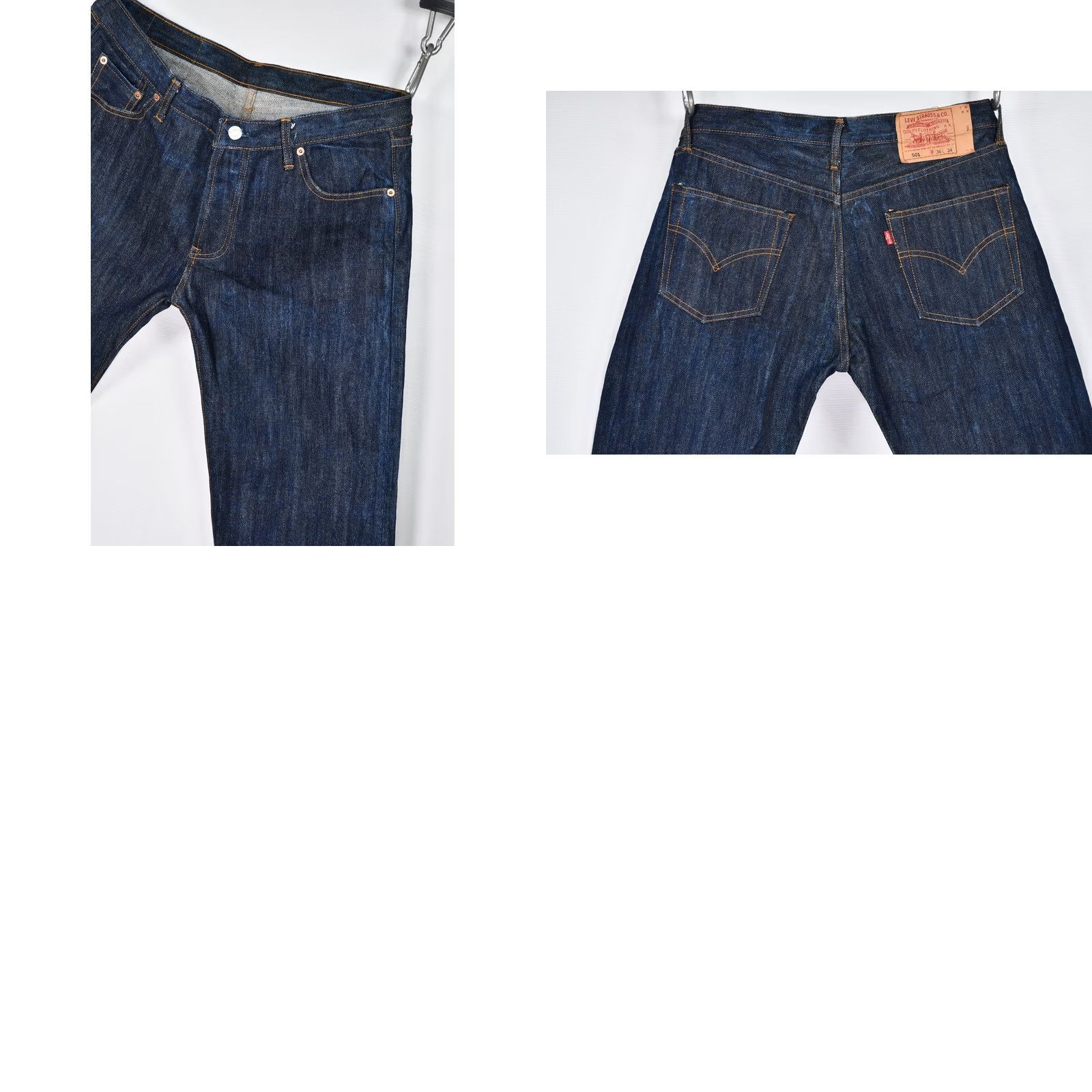Levi's VINTAGE Levi's 501 Jeans Mens White/Blue Denim 5-Pocket Made USA W36 L34 Straight Big Waist 501 Size US 36 / EU 52 - 9 Thumbnail