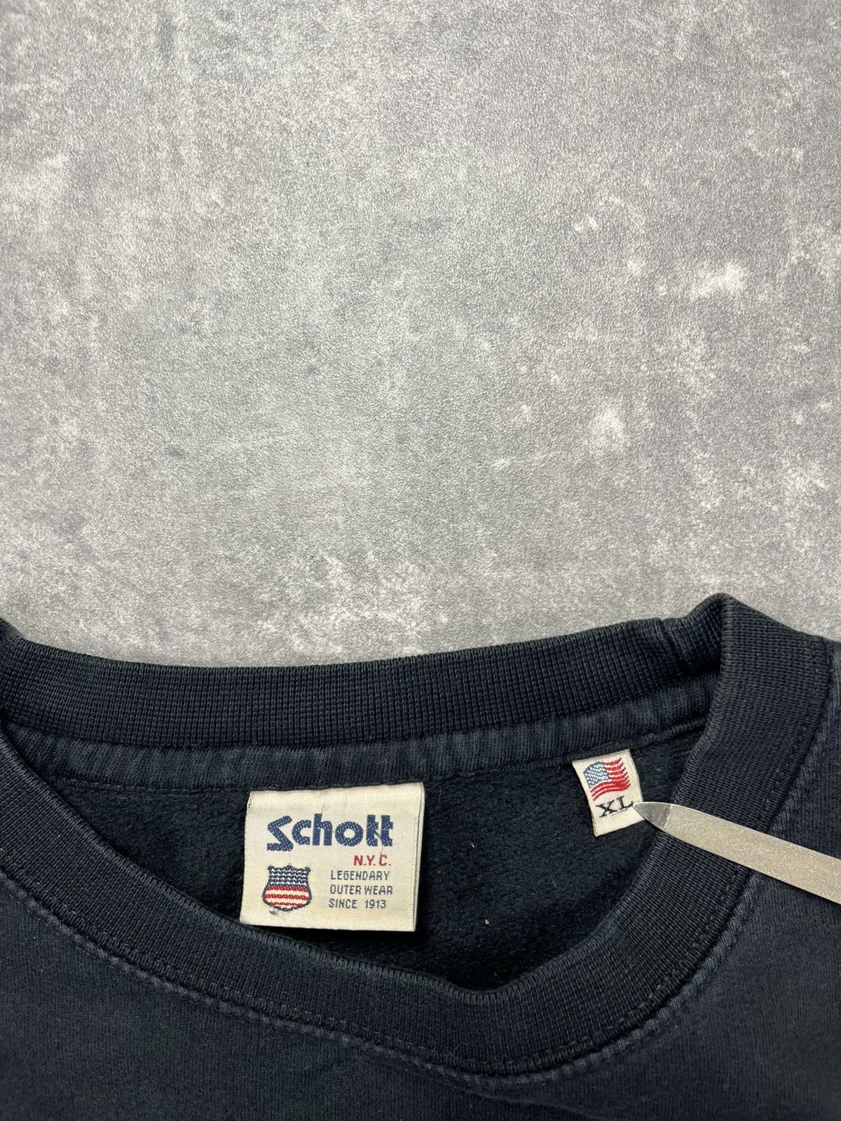 Schott Schott Vintage Skull Logo Crewneck Sweatshirt XL Size US XL / EU 56 / 4 - 10 Thumbnail