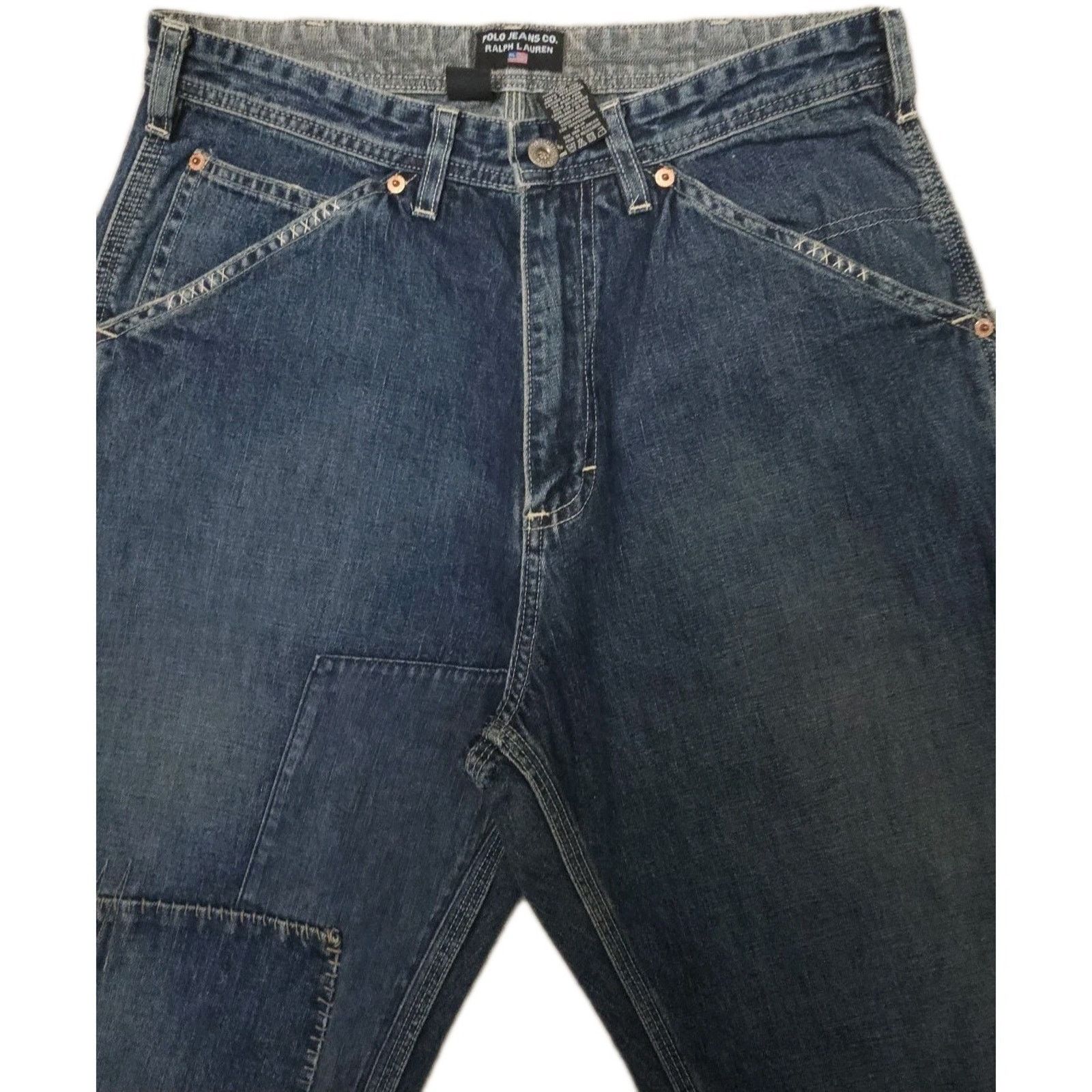 Polo Ralph Lauren POLO by RALPH LAUREN cargo BAGGY Vintage jeans Size 29 Size US 29 - 5 Thumbnail