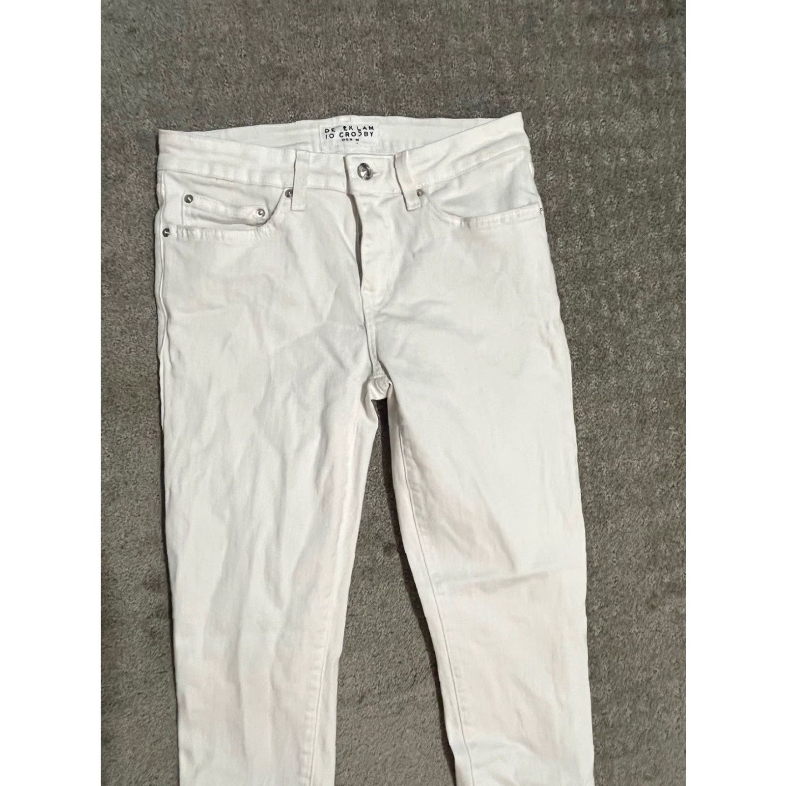 Vintage VINTAGE Derek Lam 10 Crosby Women’s Jeans Ankle Skinny 26 White Cotton Blend Denim 2010s Womens Size 26" / US 2 / IT 38 - 4 Thumbnail