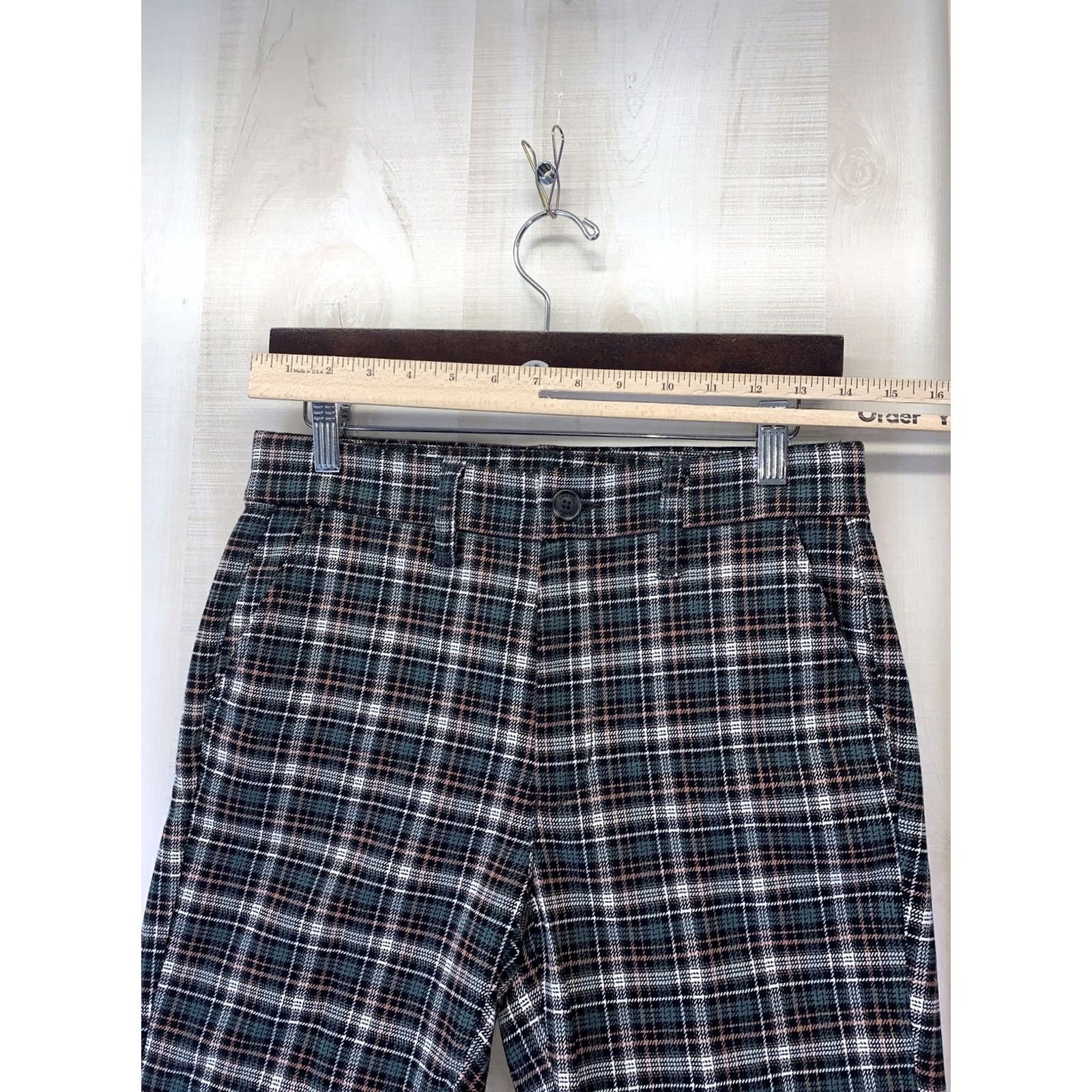 American Eagle Outfitters American Eagle Outfitters Super Hi Rise Stretch Trouser Plaid Pants Women’s Size 4-9641 Jeans, Dress Pants, Slim, Multicolor, 70s 80s, Women Size 27" / US 4 / IT 40 - 2 Thumbnail