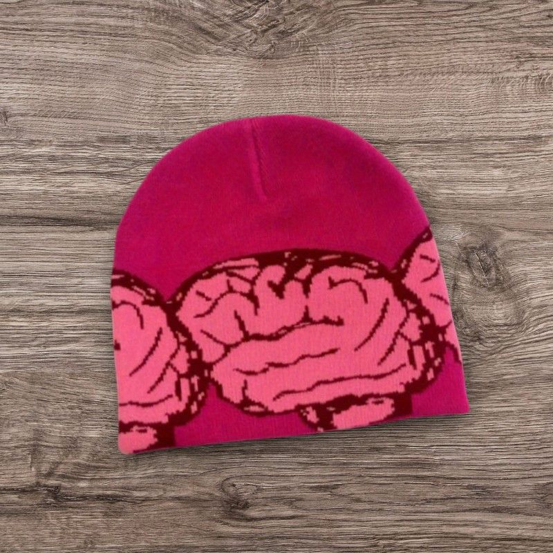 Other Pink Punk Y2K ALT Brain Knit Hat Beanie one size Size ONE SIZE - 1 Preview