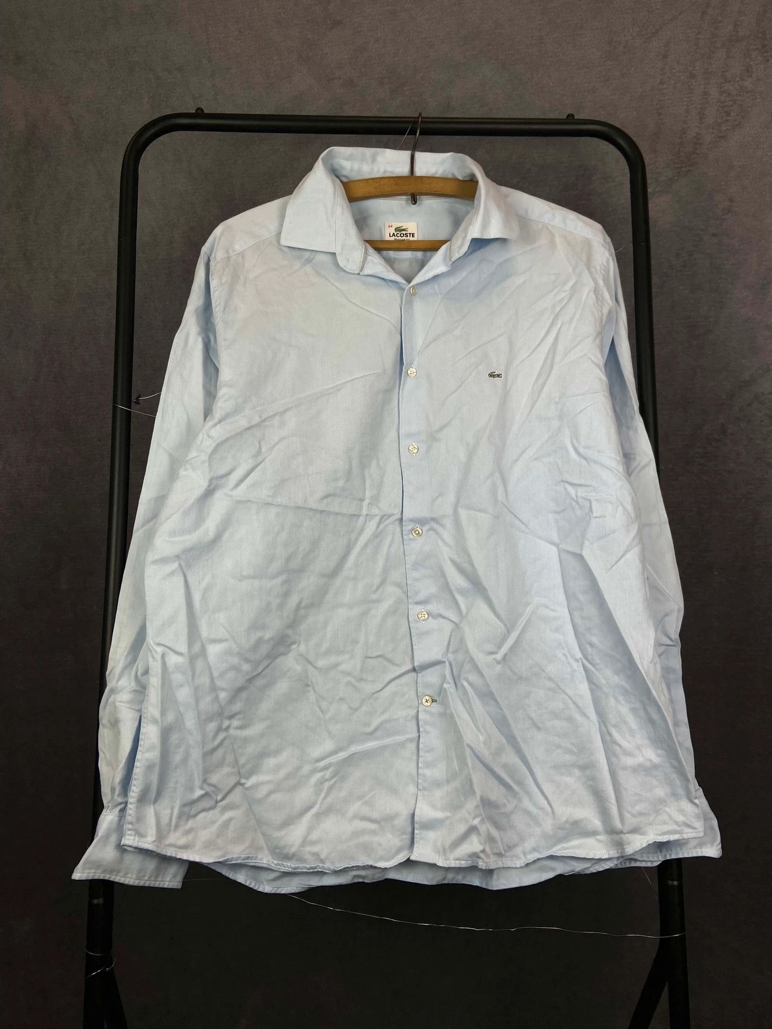 Lacoste Lacoste Shirt Baby Blue Long Sleeve Embroidered Logo Size US XL / EU 56 / 4 - 1 Thumbnail