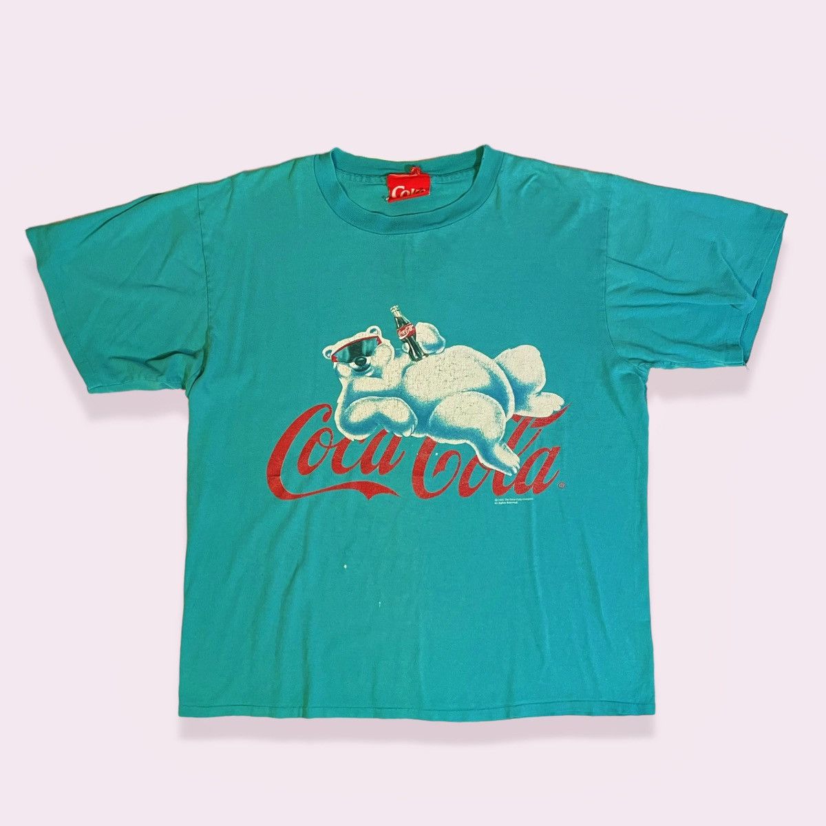 Coca Cola × Vintage 1995 Coca Cola Polar Bear Tee Size US XL / EU 56 / 4 - 1 Thumbnail