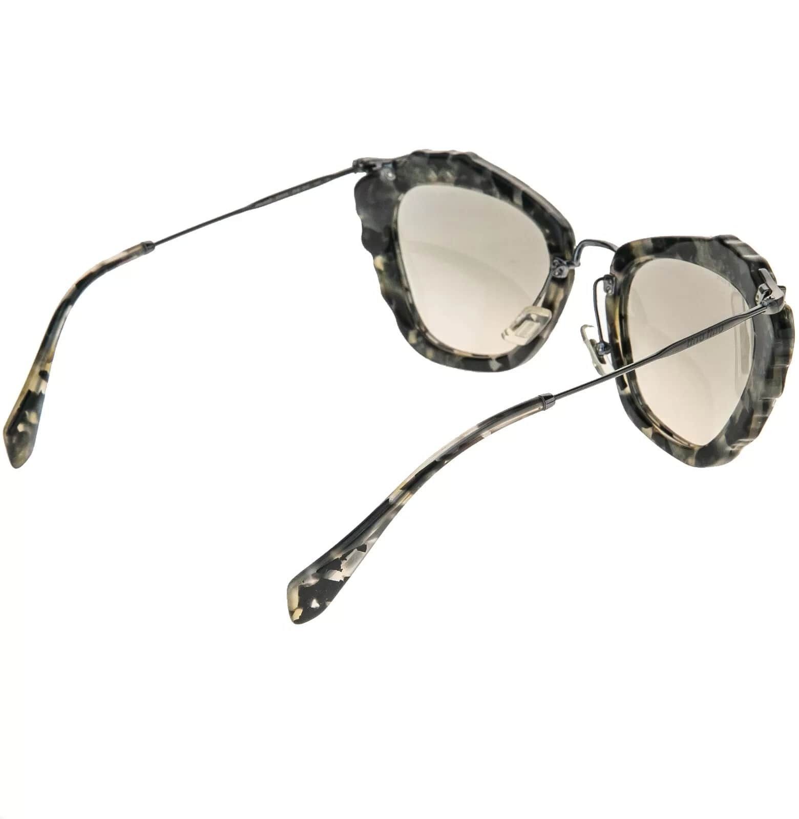 Miu Miu MIU MIU NOIR 04Q Marble Grey Ruthenium Foil Leather MU04QS Size ONE SIZE - 2 Thumbnail