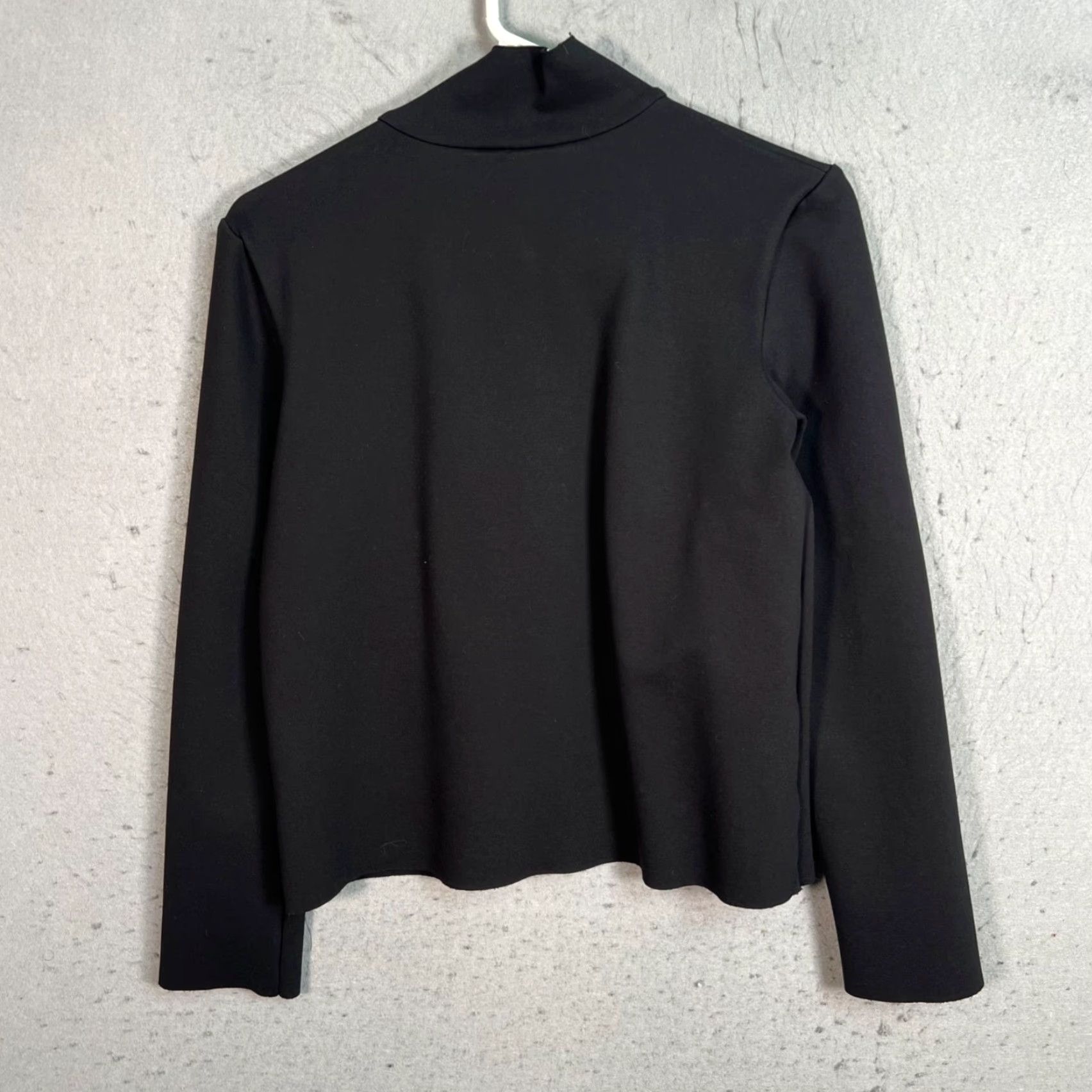 Zara Zara Top Women Black Size Small Viscose Elastane Knit Long Sleeve High Neck Size S / US 4 / IT 40 - 2 Thumbnail