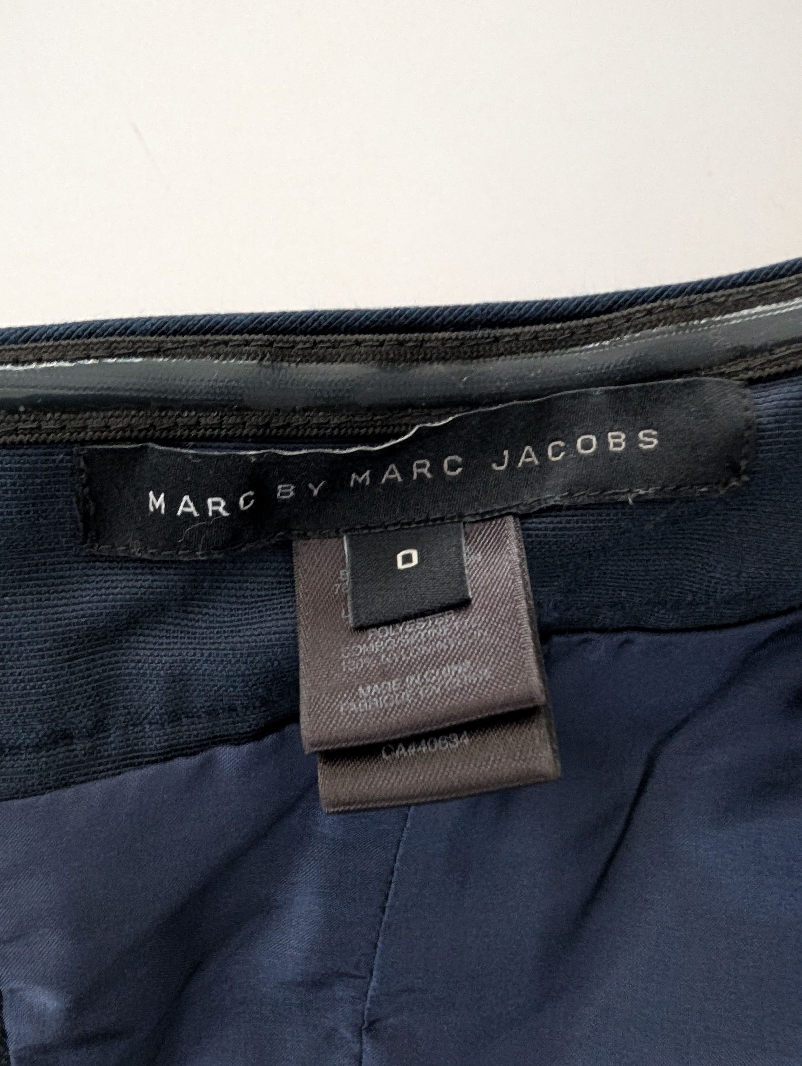 Marc by Marc Jacobs Navy Tube Dress with Ruffle Size XS / US 0-2 / IT 36-38 - 4 Thumbnail