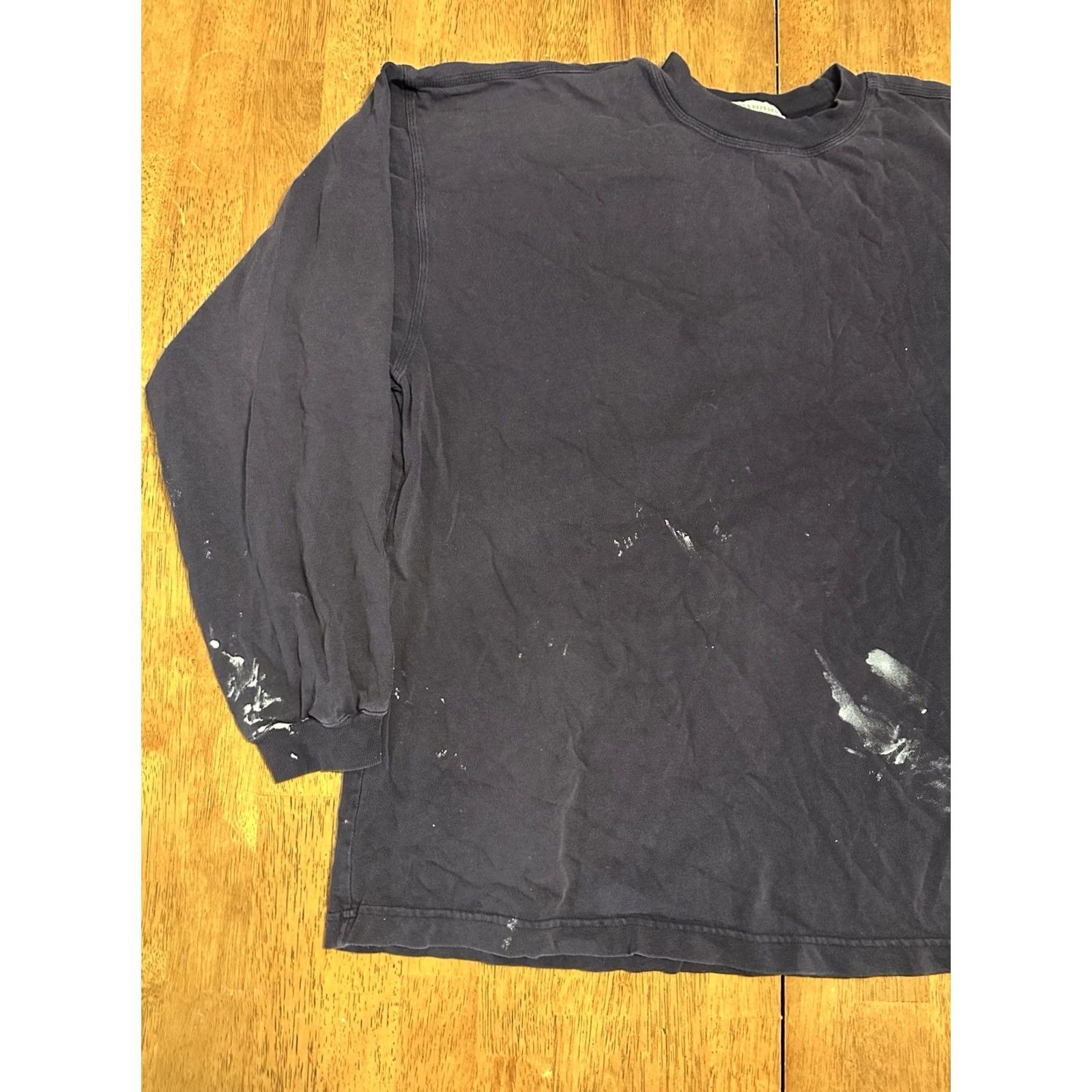 Banana Republic VINTAGE Banana Republic Long Sleeve Shirt Navy Blue Paint Splatter 80s 90s M Mens Size US M / EU 48-50 / 2 - 2 Thumbnail