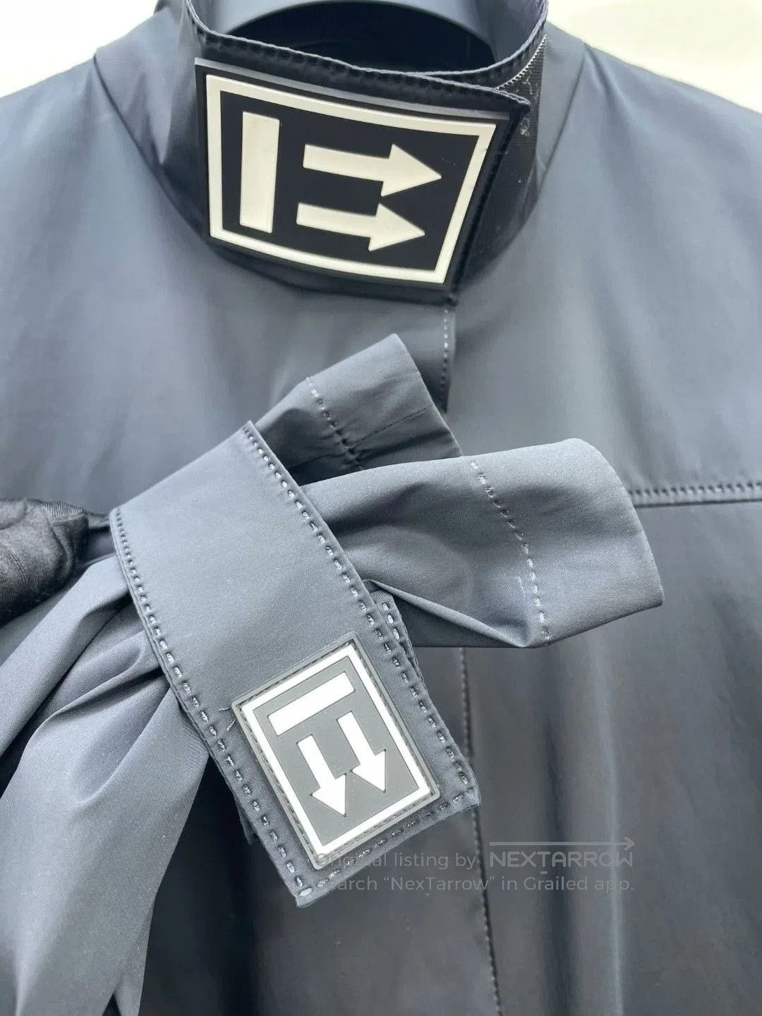 Off-White OFF WHITE Black Letter Trench Coat. Size US XXS / EU 40 - 4 Thumbnail