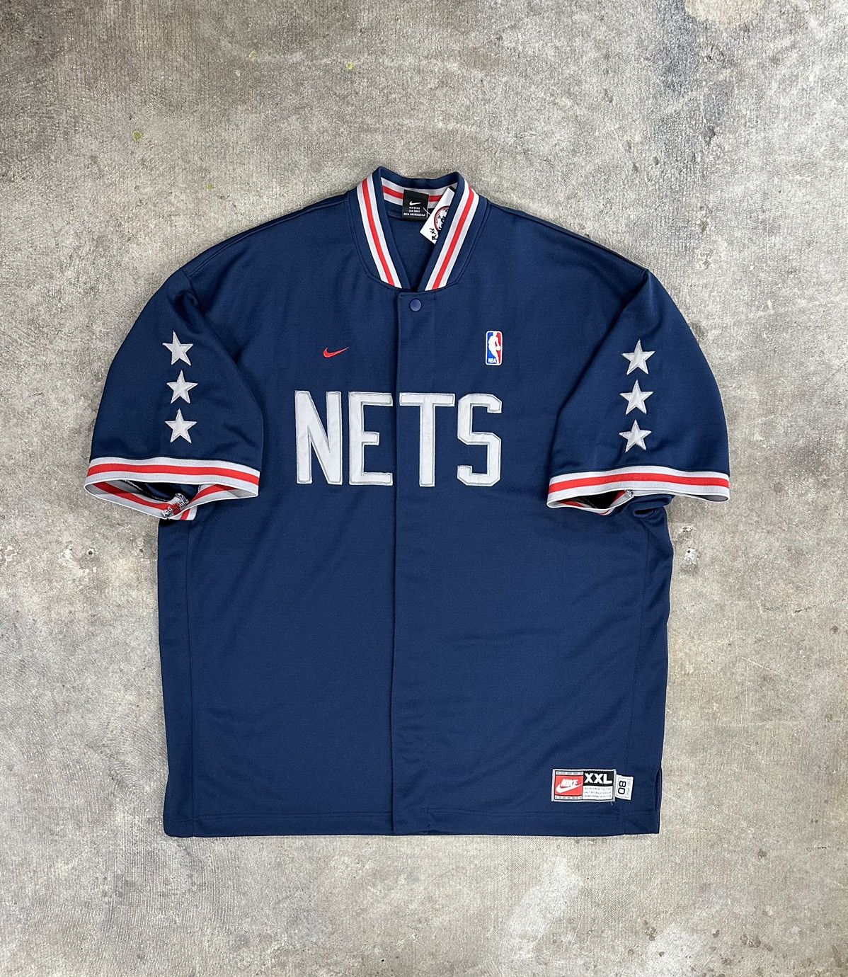 Vintage 90s Nike New Jersey Nets Warm Up Basketball Jersey