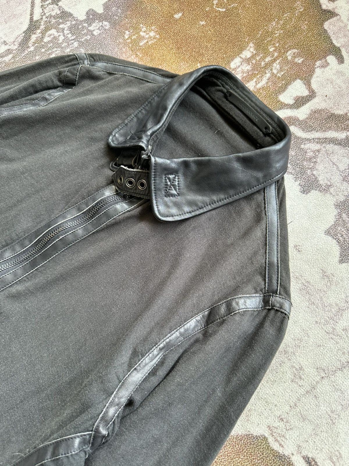 Japanese Brand 00's Bark Tannage linen leathers light jacket Size US M / EU 48-50 / 2 - 6 Thumbnail