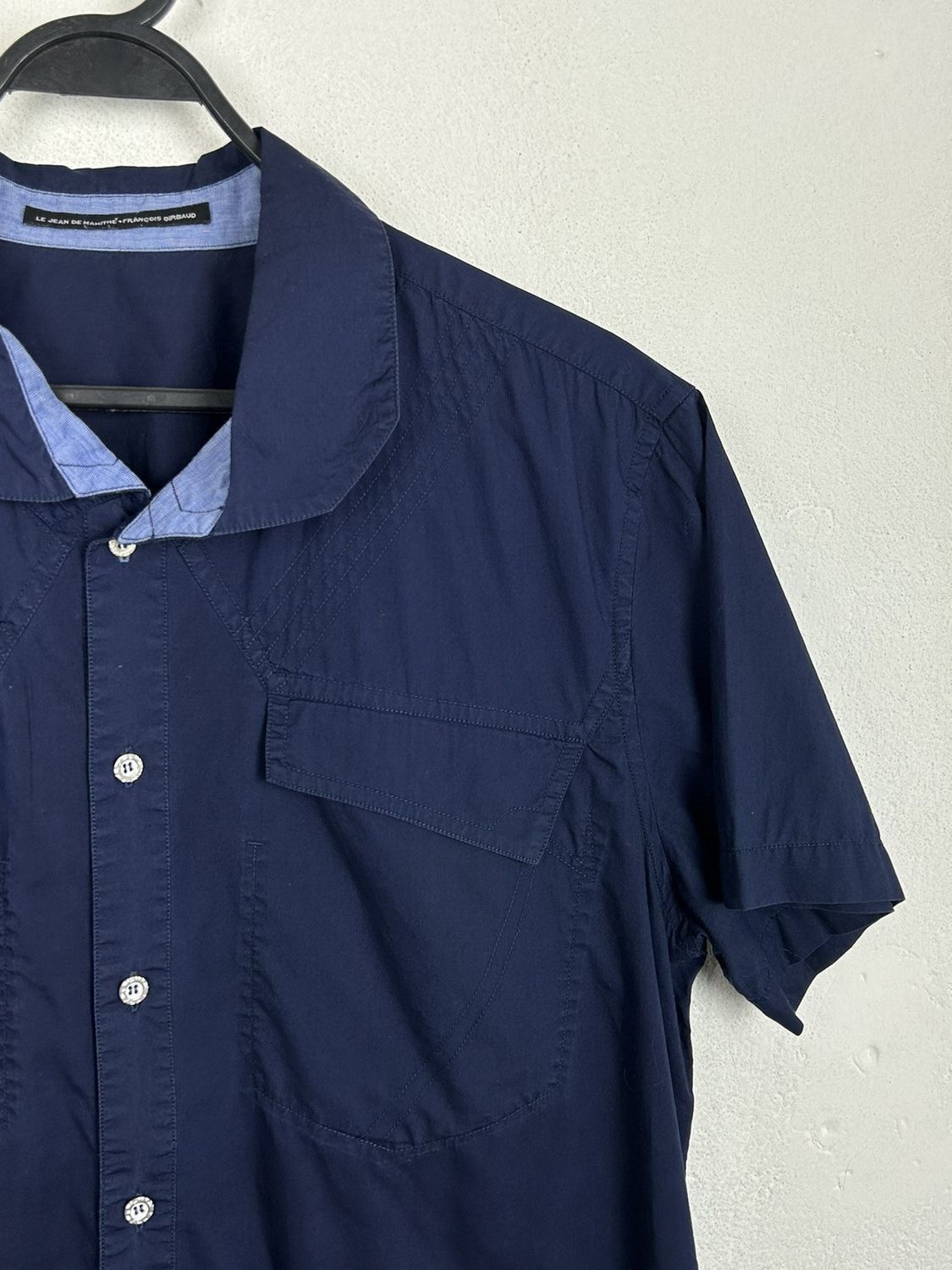 Marithe + Francois Girbaud Vintage Le Jean Marithe Francois Girbaud Short Sleeve Shirt Size US XL / EU 56 / 4 - 3 Thumbnail