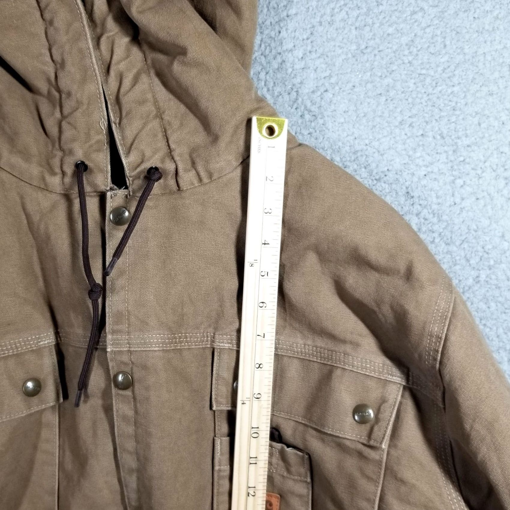 Carhartt Carhartt Jacket XL Brown Canvas Hooded Sherpa Lined Parka J284 FRB Mens Size US XL / EU 56 / 4 - 6 Thumbnail