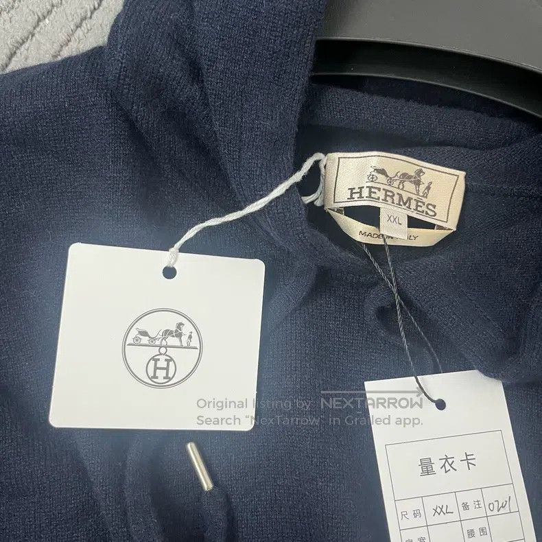 Hermes Hermes 23 Fall/Winter Hooded Knit 100% Cashmere Size US XXL / EU 58 / 5 - 3 Thumbnail