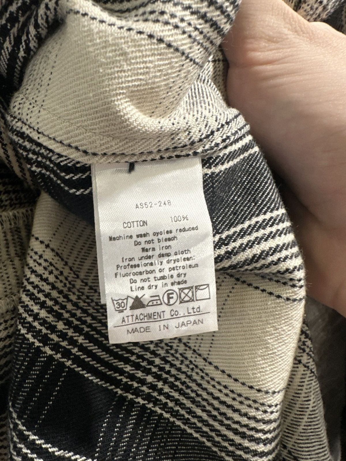 Attachment Kazuyuki Kumagai Attachment Open Collar Check Shirt Size US M / EU 48-50 / 2 - 6 Thumbnail